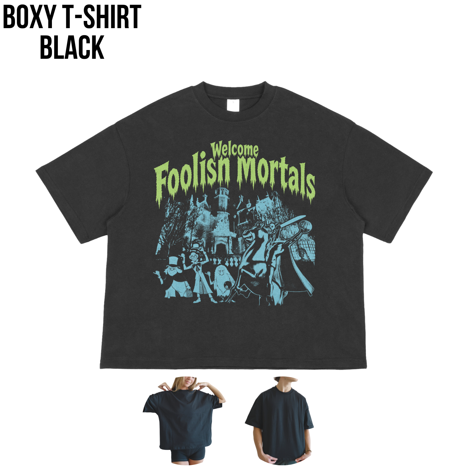 Haunted Mansion Shirt – Welcome Foolish Mortals Haunted Mansion Headless Horseman Hitchhiking Ghosts Tee, Walt Disney World Halloween Shirt, Disney Haunted Mansion Fan Gift