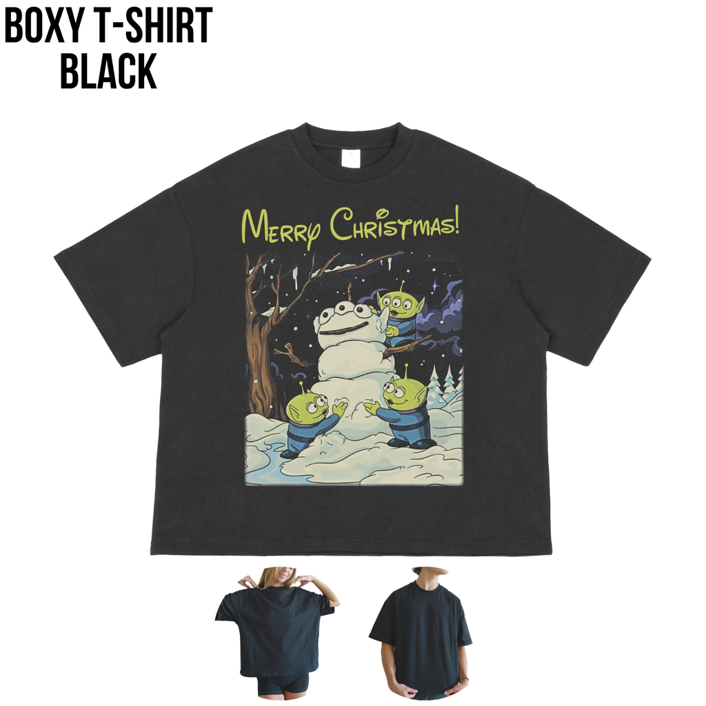 Toy Story Aliens Christmas Shirt – Pizza Planet Aliens Snowman Merry Christmas Graphic Shirt, Disney Pixar Holiday Fan Gift, Toy Story Christmas Shirt, Disney Pixar Holiday Merch