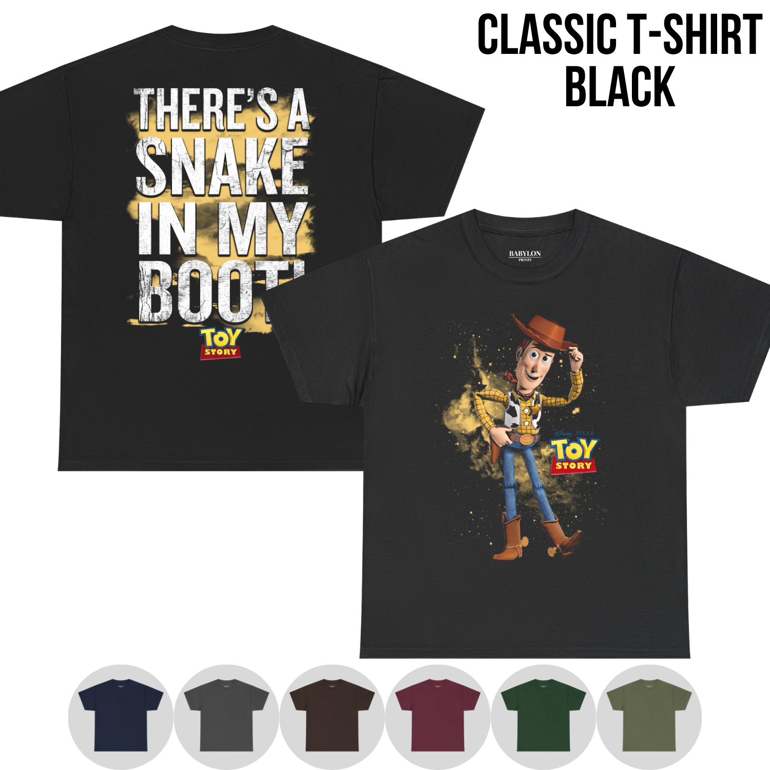 Toy Story Woody Shirt – There’s a Snake in My Boot Tee