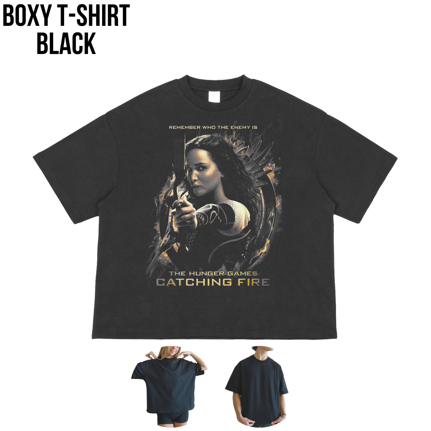Hunger Games Catching Fire Shirt – Katniss Mockingjay Poster Graphic Tee, Katniss Everdeen Fan Gift