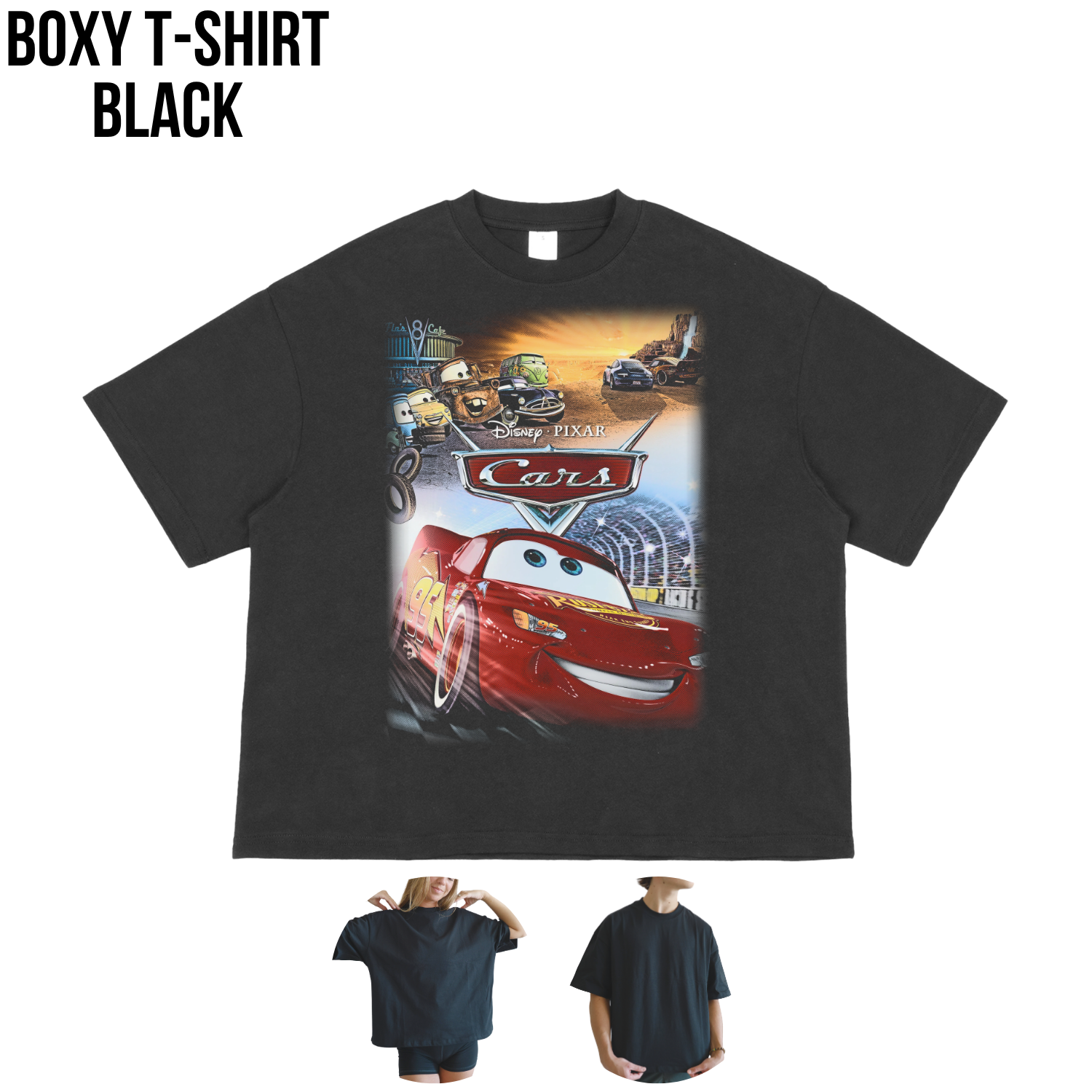 Disney Pixar Cars Shirt – Lightning McQueen and Mater Graphic Tee