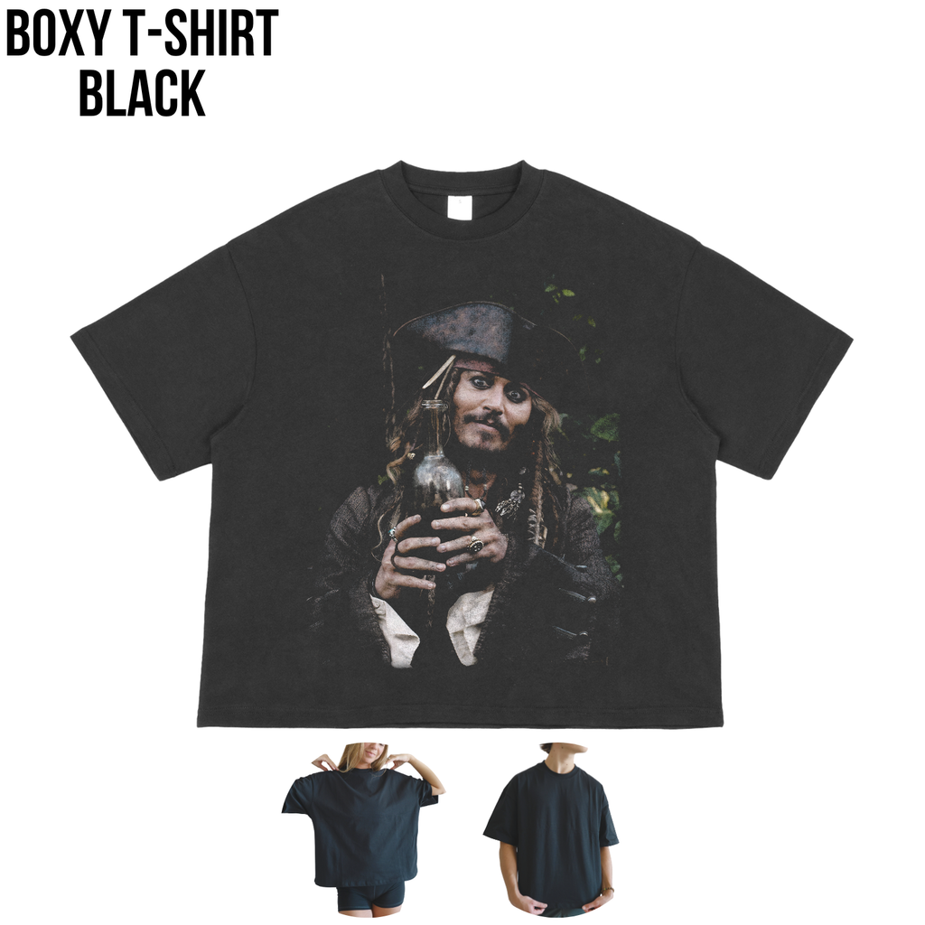 Jack Sparrow Shirt – Captain Jack Sparrow Rum Bottle Portrait Tee, Pirates of the Caribbean Fan Gift, Johnny Depp Jack Sparrow Graphic Shirt, Disney Pirates Shirt