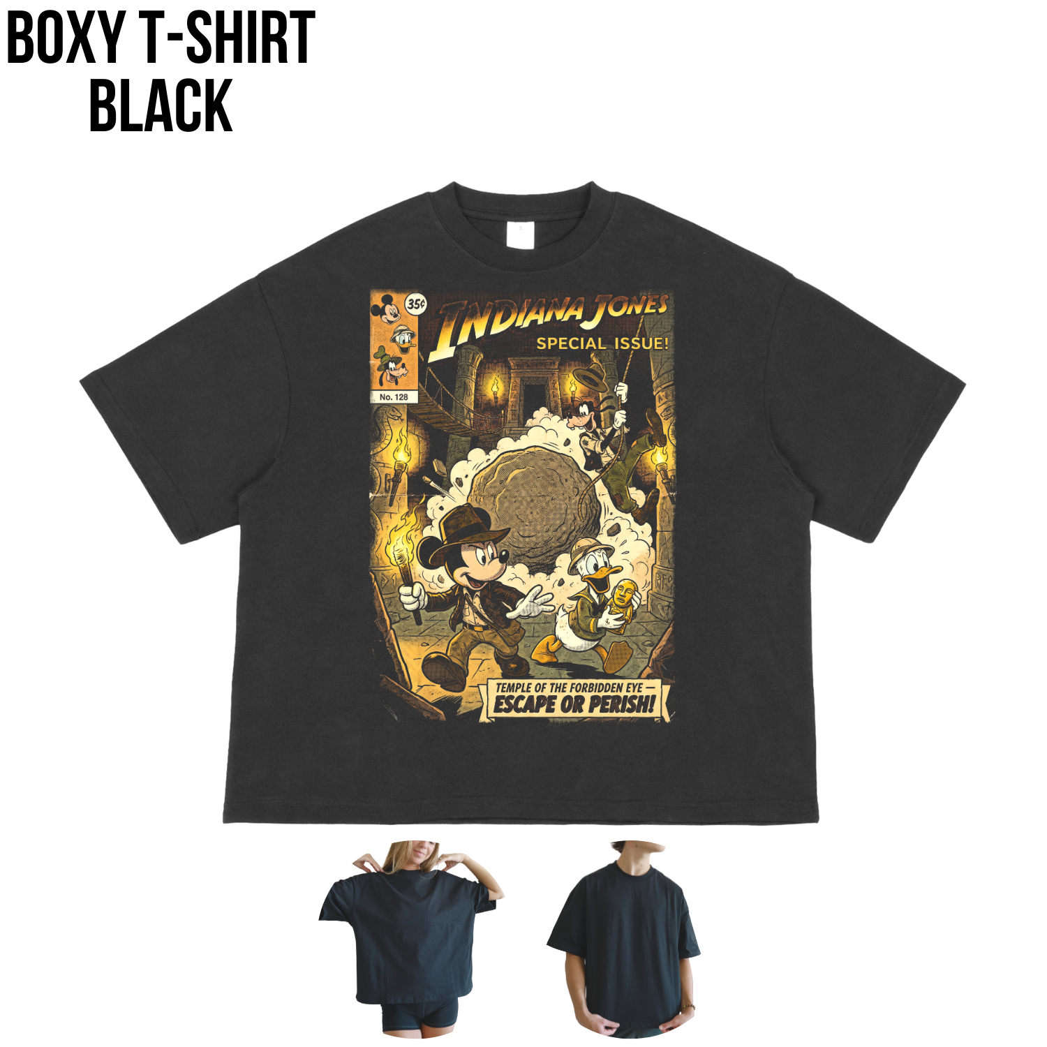 Indiana Jones Mickey Goofy Donald Shirt – Temple of the Forbidden Eye Adventure Tee