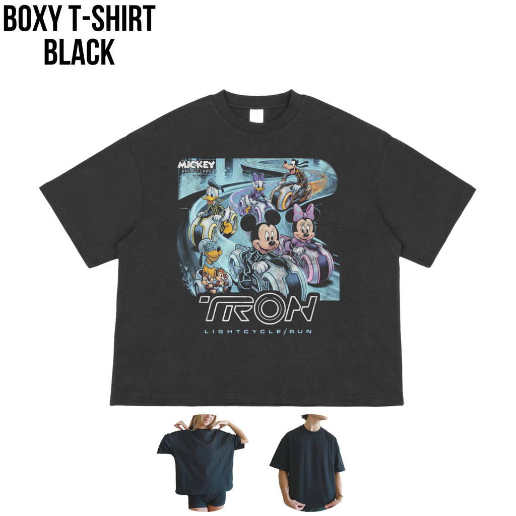 Retro Tron Disney Shirt - Mickey and Friends Lightcycle Run Shirt