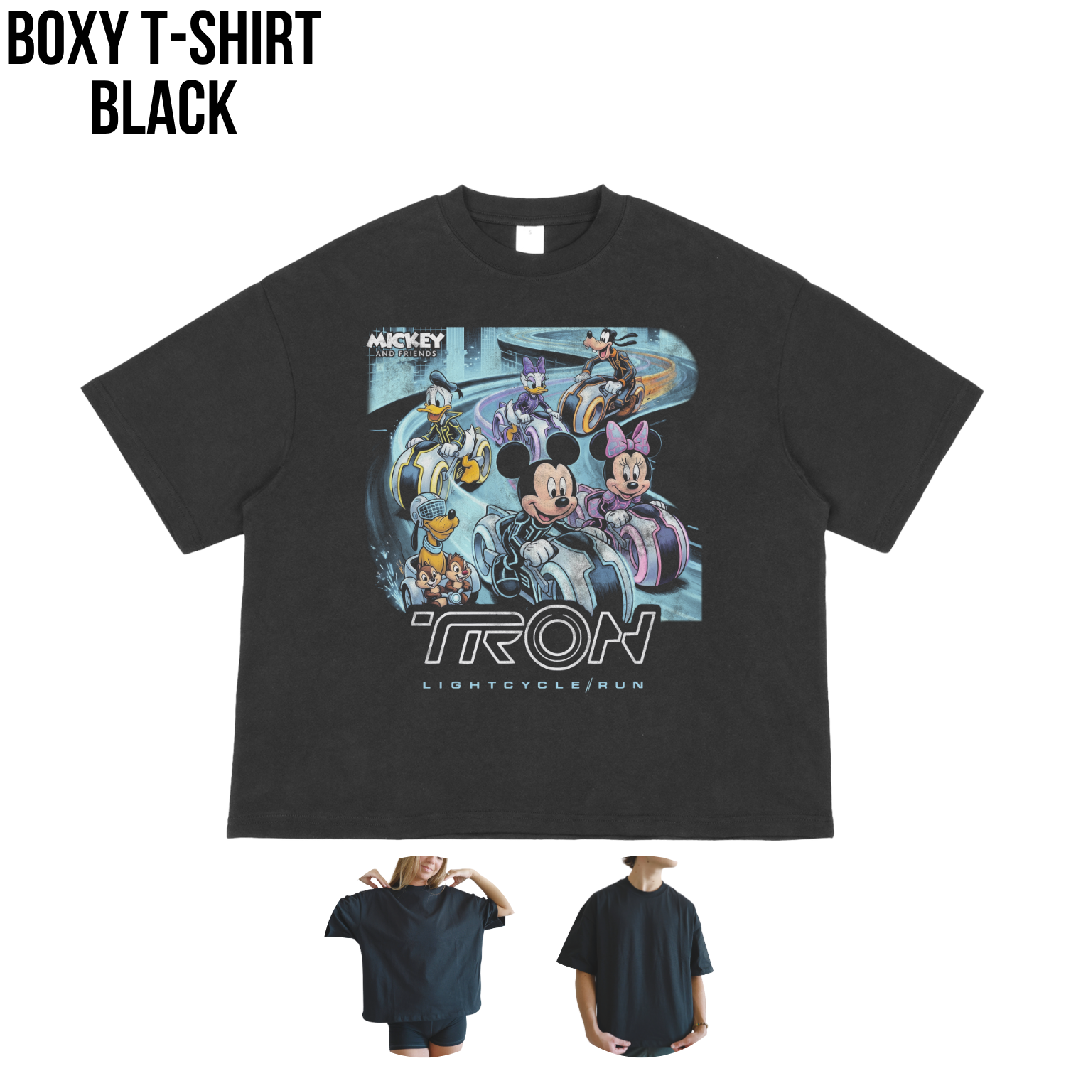 Retro Tron Disney Shirt - Mickey and Friends Lightcycle Run Shirt