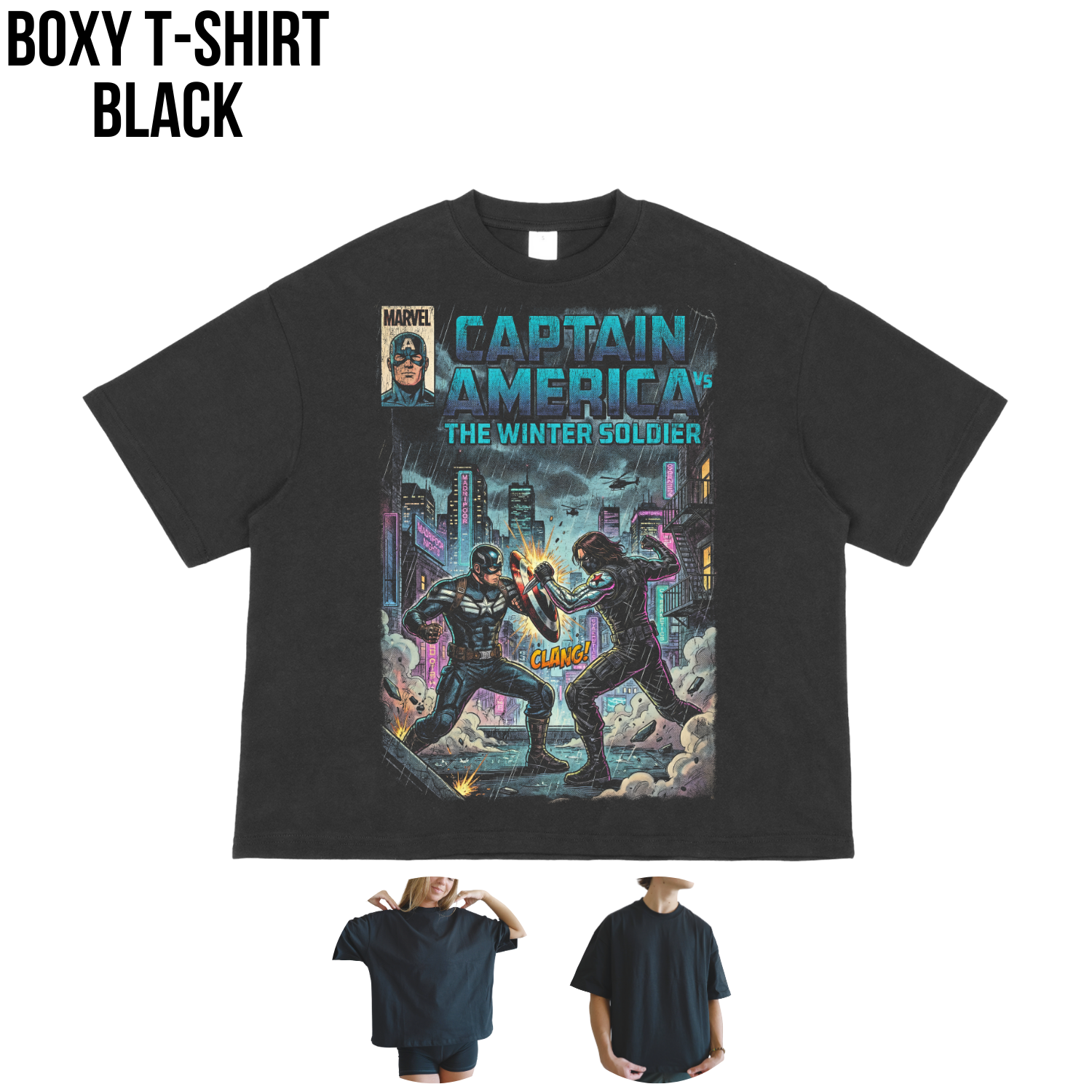 Captain America vs The Winter Soldier Shirt — Vintage Marvel Comic Cover Tee