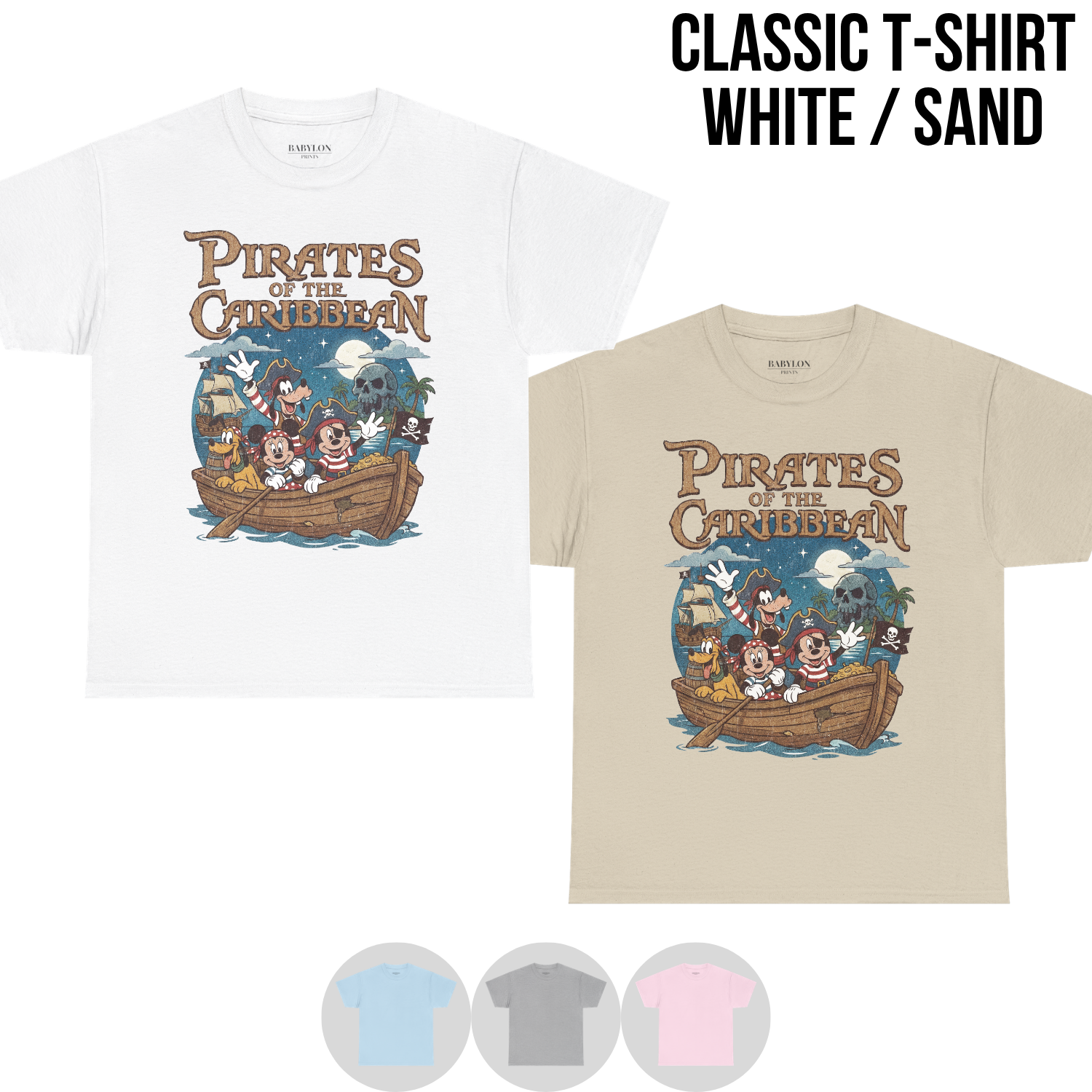 Mickey & Friends Pirates of the Caribbean Shirt - Disneyland Pirates Ride Tee