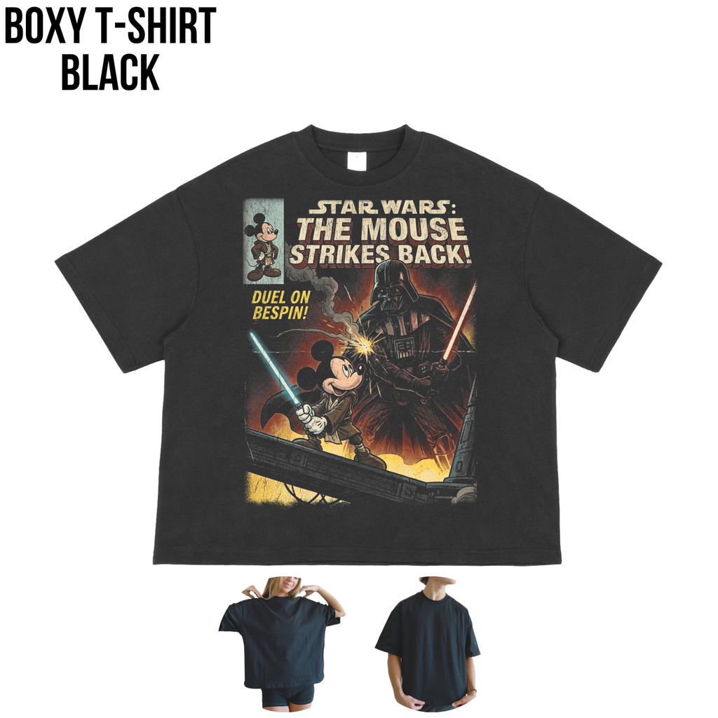 Star Wars Mickey vs Vader Shirt – The Mouse Strikes Back Vintage Comic Tee