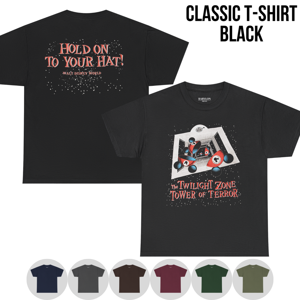 Vintage Tower of Terror Shirt – Twilight Zone Disney Ride Tee, Front Back Print Tee