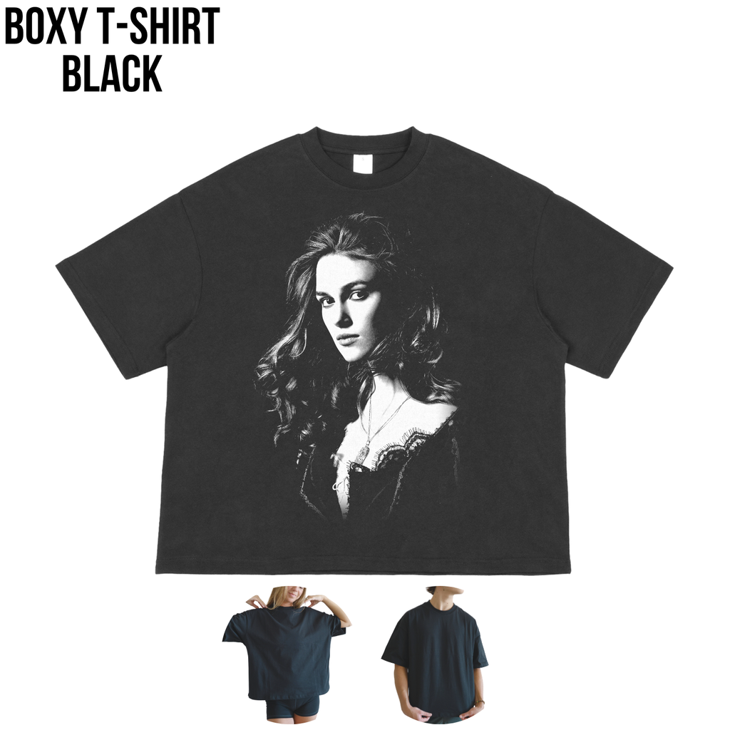 Elizabeth Swann Shirt – Fluch der Karibik Elizabeth Swann Portrait T-Shirt, Keira Knightley Piraten Fan Geschenk, Elizabeth Swann Grafik Shirt, Disney Piraten Shirt