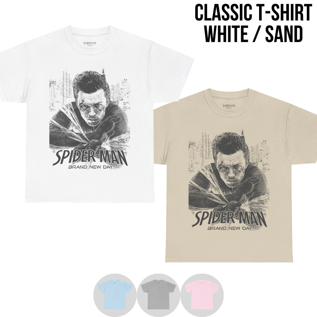 Spider-Man Brand New Day Shirt – Tom Holland Peter Parker Portrait Tee, Spider-Man Brand New Day Graphic Shirt, MCU Spider-Man Fan Gift, Marvel Graphic Tee