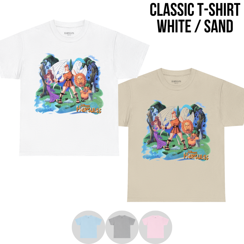 Hercules Shirt – Disney Hercules Meg Pegasus Phil Cast Graphic Tee, Disney Hercules Fan Gift, Disney Animated Movie Shirt, Disney 90s Nostalgia Tee