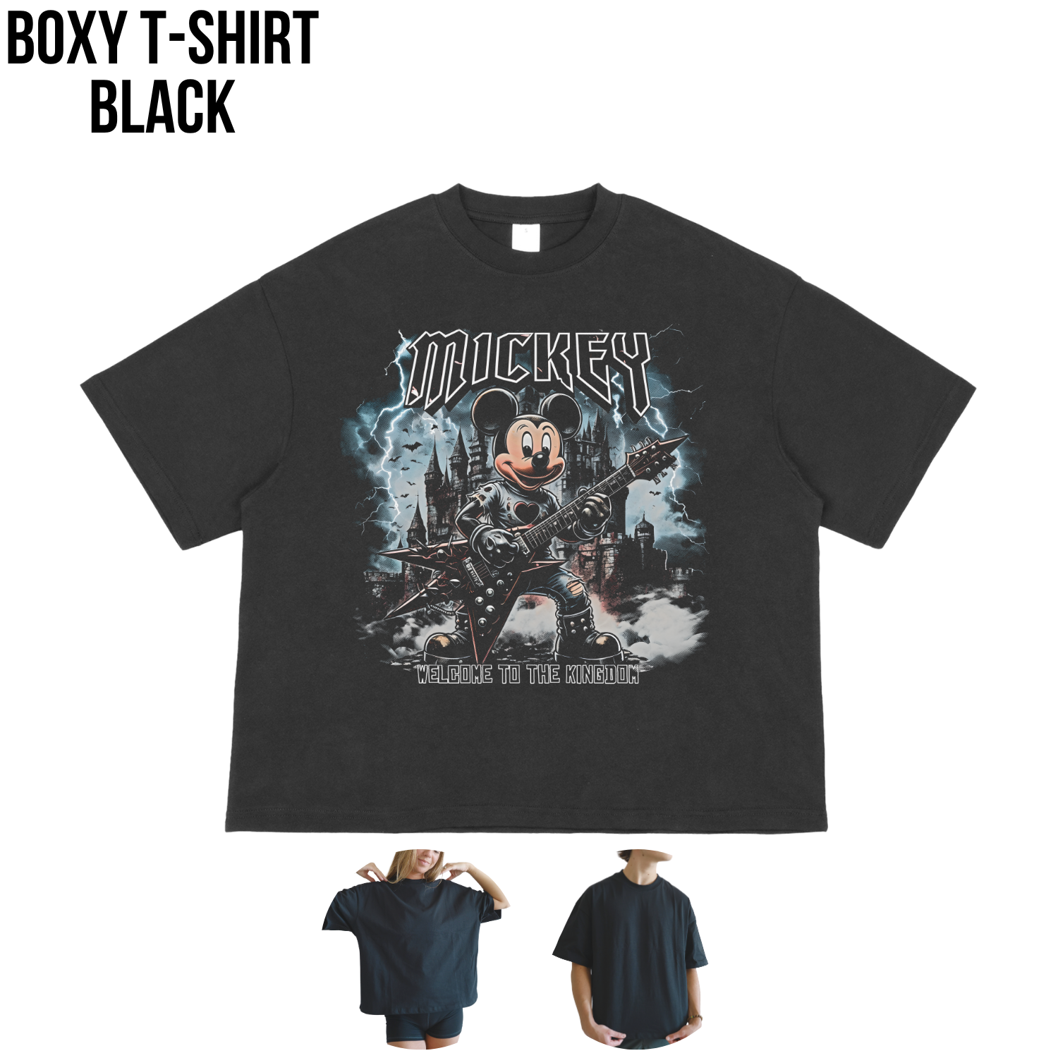 Disney Mickey Mouse Shirt – Welcome To The Kingdom Rock Tee, Mickey Mouse Heavy Metal Graphic Tee