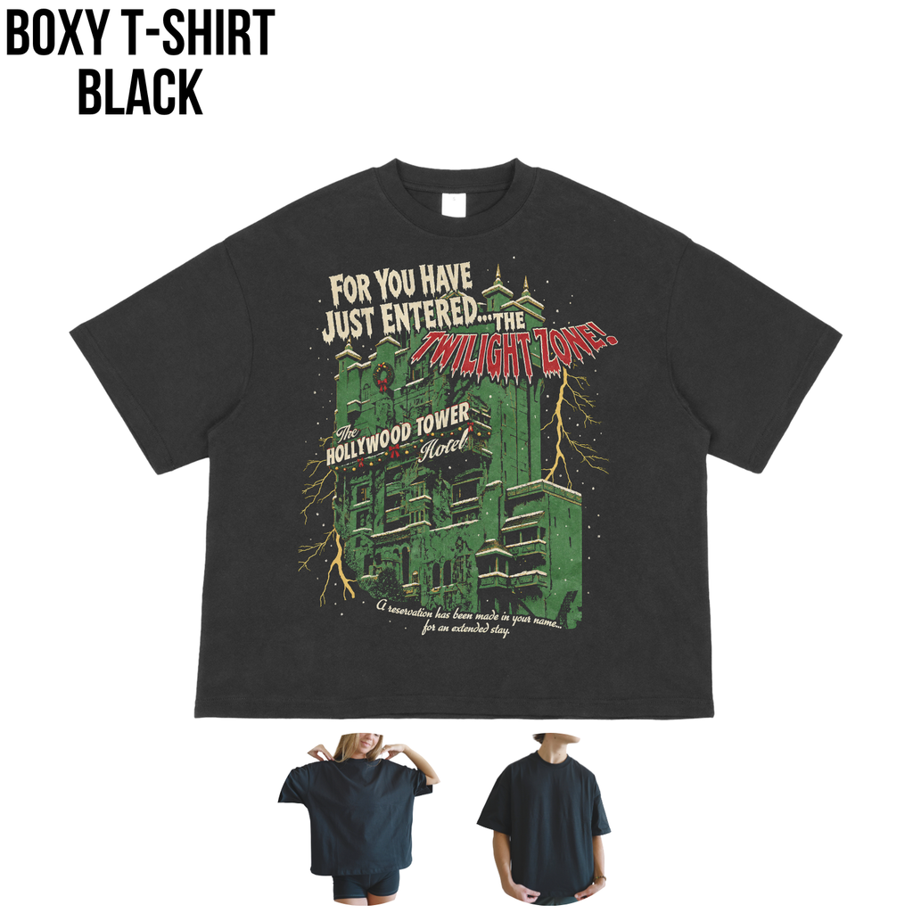 Tower of Terror Christmas Shirt – Hollywood Tower Hotel Twilight Zone Holiday Graphic Shirt, Disney Parks Holiday Fan Gift, Disney Christmas Ride Shirt, Disney Holiday Merch
