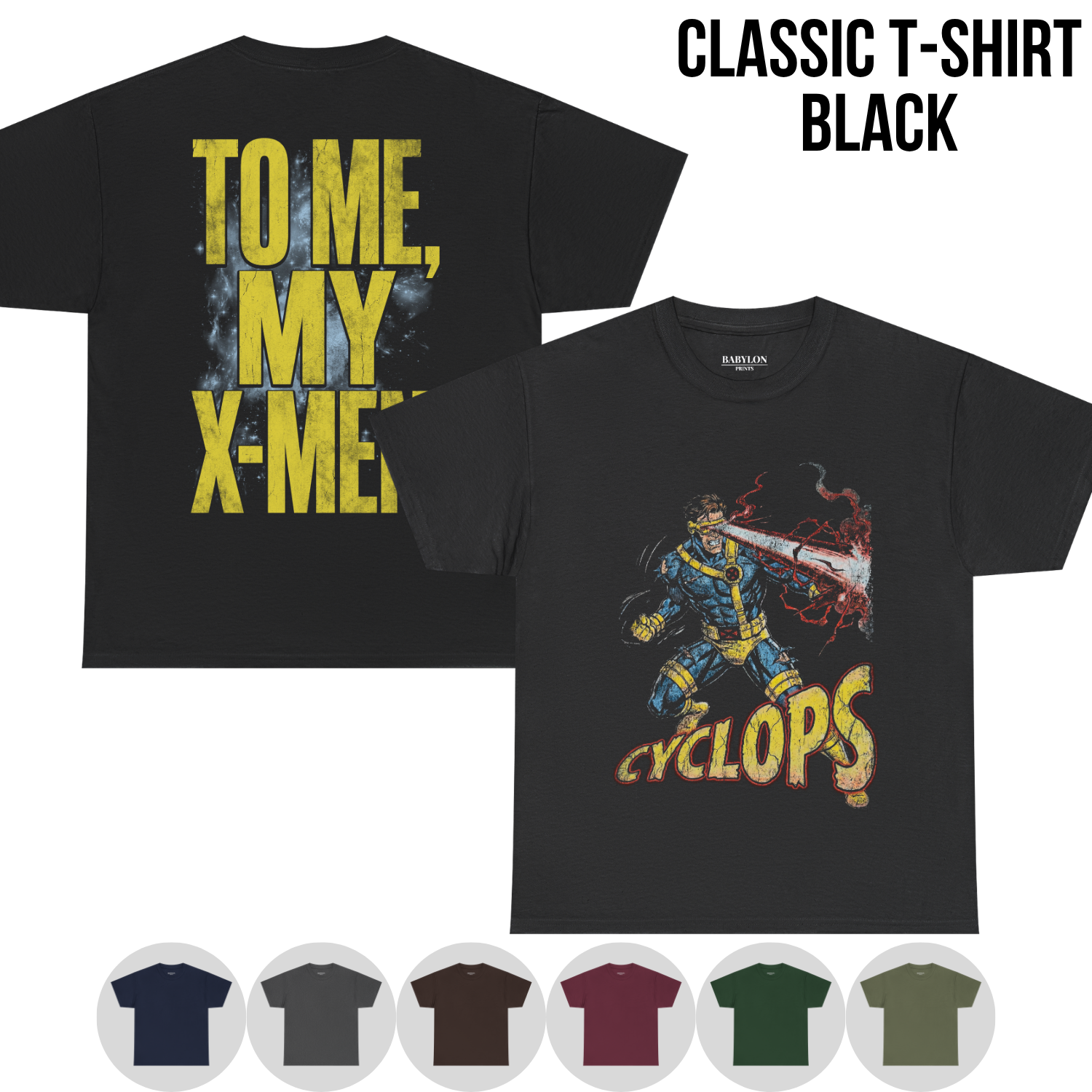 Cyclops X-Men Shirt – To Me My X-Men Cyclops Double Sided Tee, Cyclops Marvel Fan Geschenk, X-Men Comic Grafik Shirt, Marvel Mutant Tee