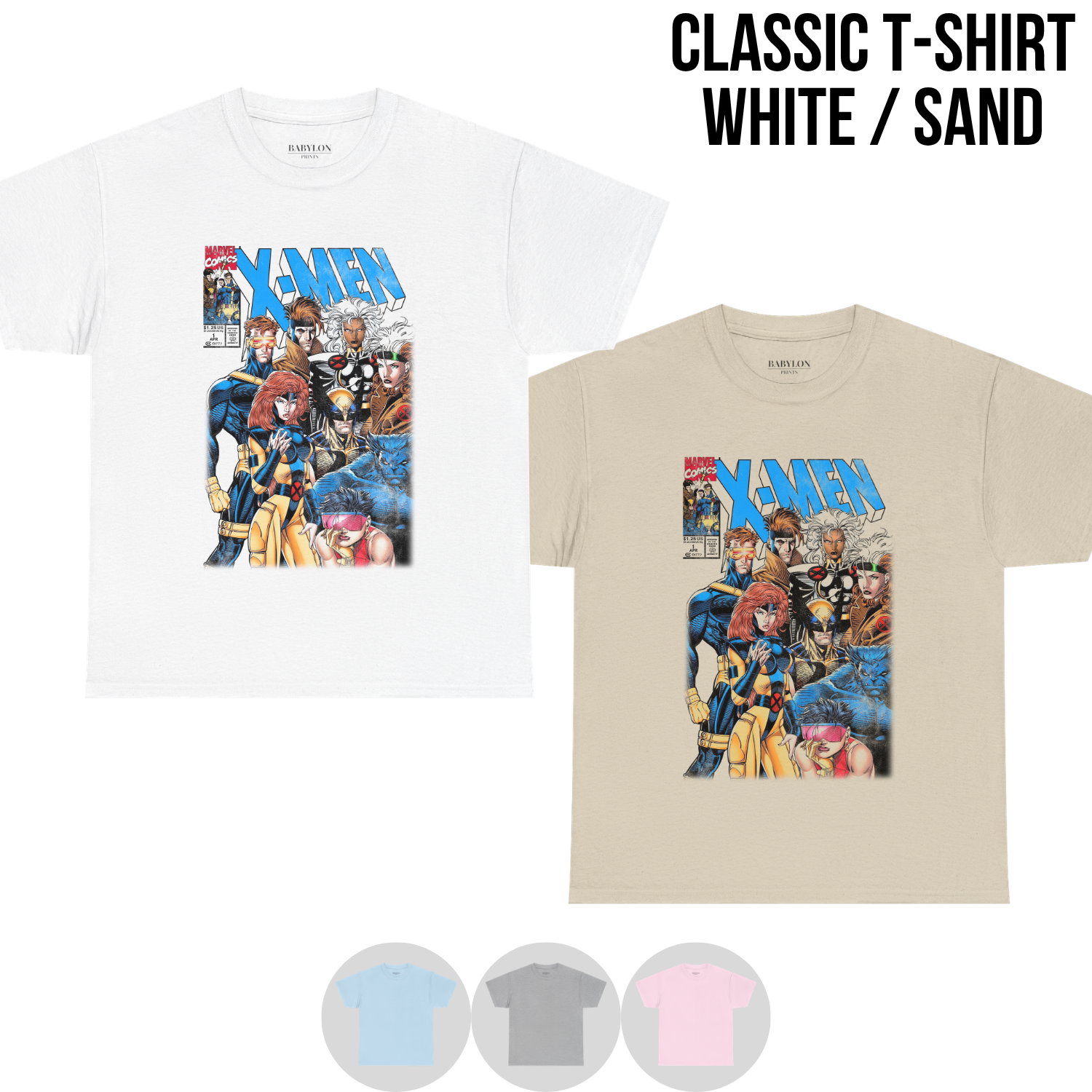 X-Men Shirt – Marvel Comics X-Men #1 Comic Cover Graphic Tee, X-Men Fan Gift, Cyclops Wolverine Storm Gambit Rogue Marvel Shirt, 90s Comic Book Tee