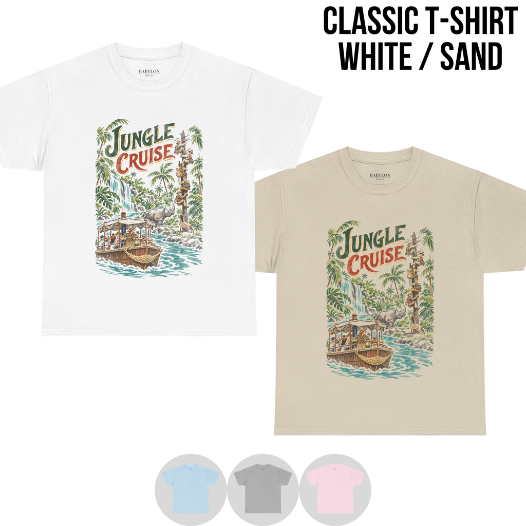 Jungle Cruise Shirt – Disney Jungle Cruise Vintage Graphic Shirt, Skipper Ride Scene Tee, Disney Parks Fan Gift, Disneyland Attraction Merch