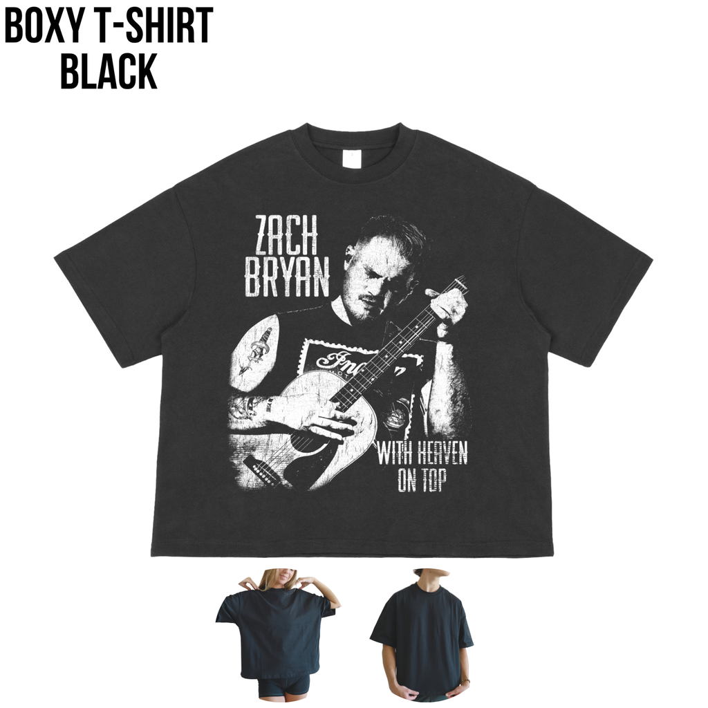 Vintage Zach Bryan Shirt – With Heaven On Top Tee