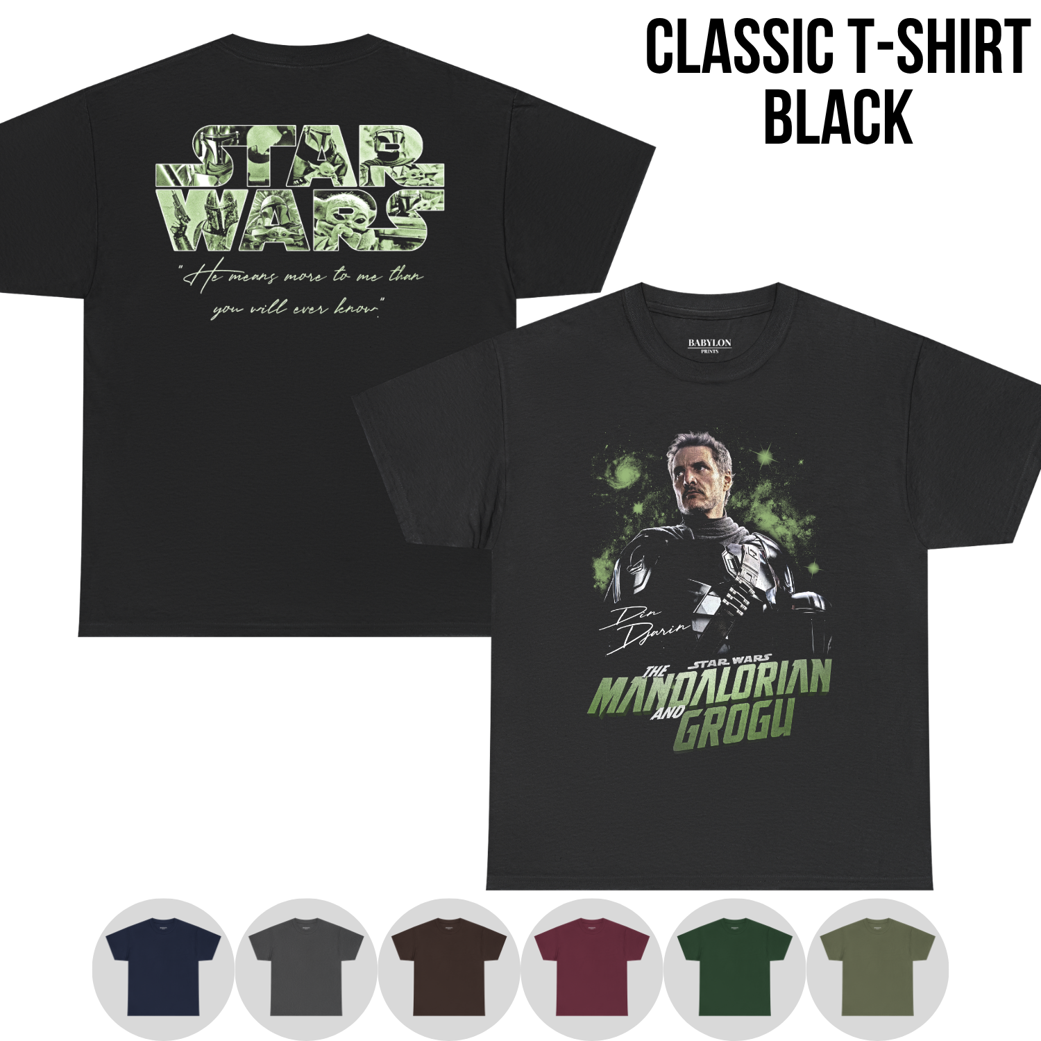 Mandalorian & Grogu Shirt – Star Wars Vintage Tee