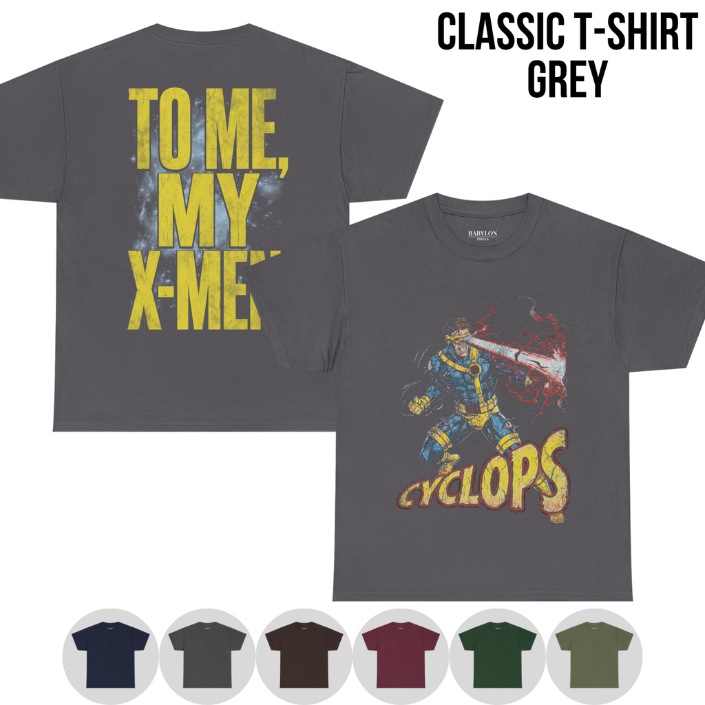 Cyclops X-Men Shirt – To Me My X-Men Cyclops Double Sided Tee, Cyclops Marvel Fan Geschenk, X-Men Comic Grafik Shirt, Marvel Mutant Tee