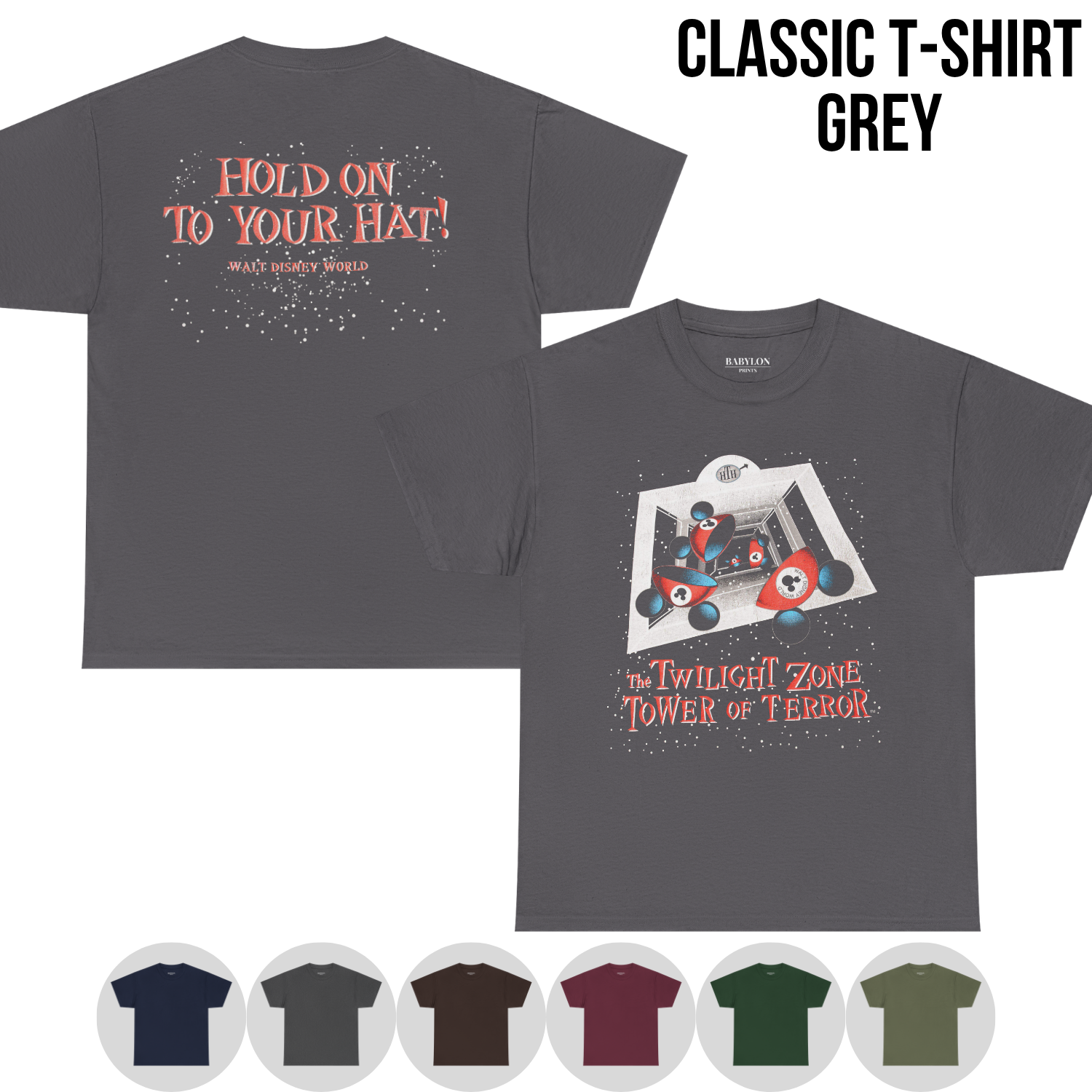 Vintage Tower of Terror Shirt – Twilight Zone Disney Ride Tee, Front Back Print Tee