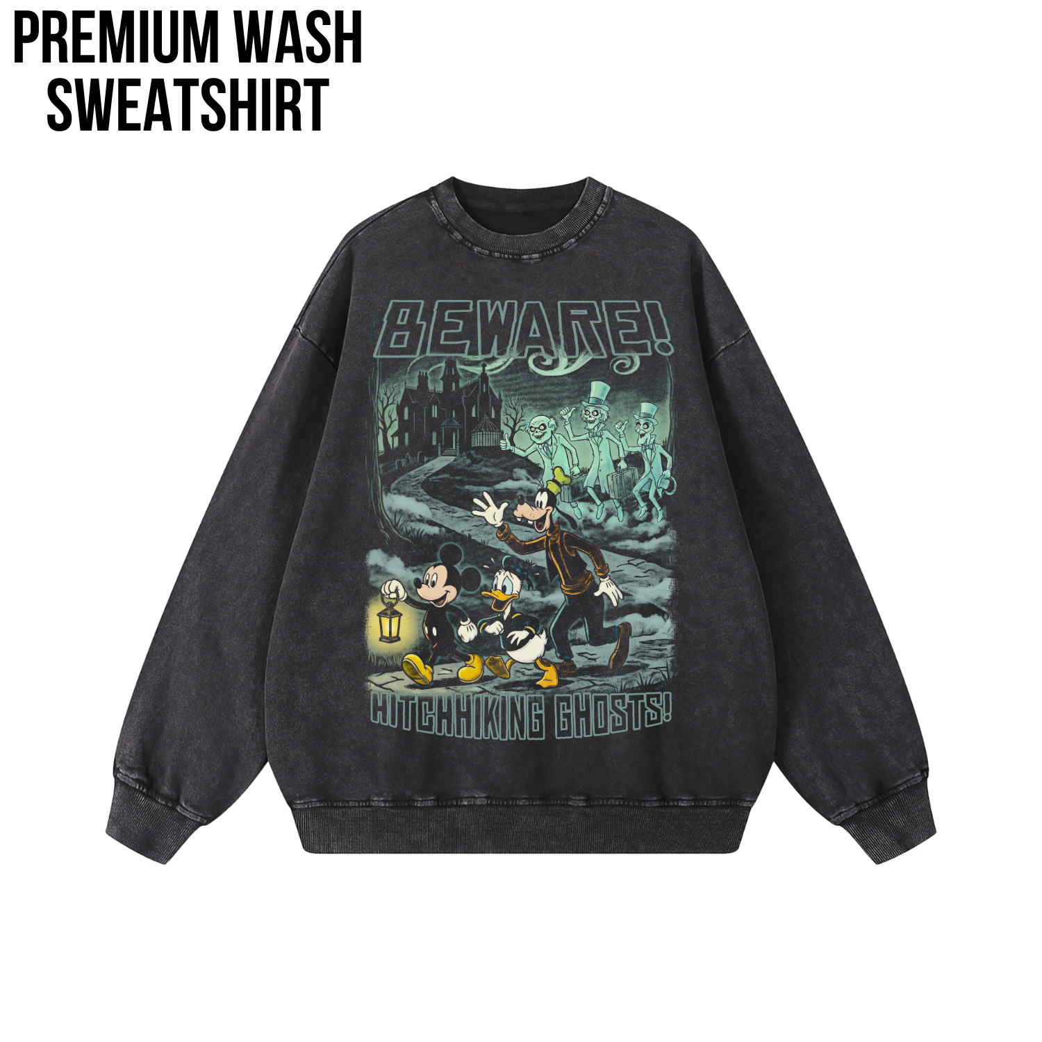 Haunted Mansion Shirt – Mickey, Donald & Goofy Hitchhiking Ghosts Vintage Tee