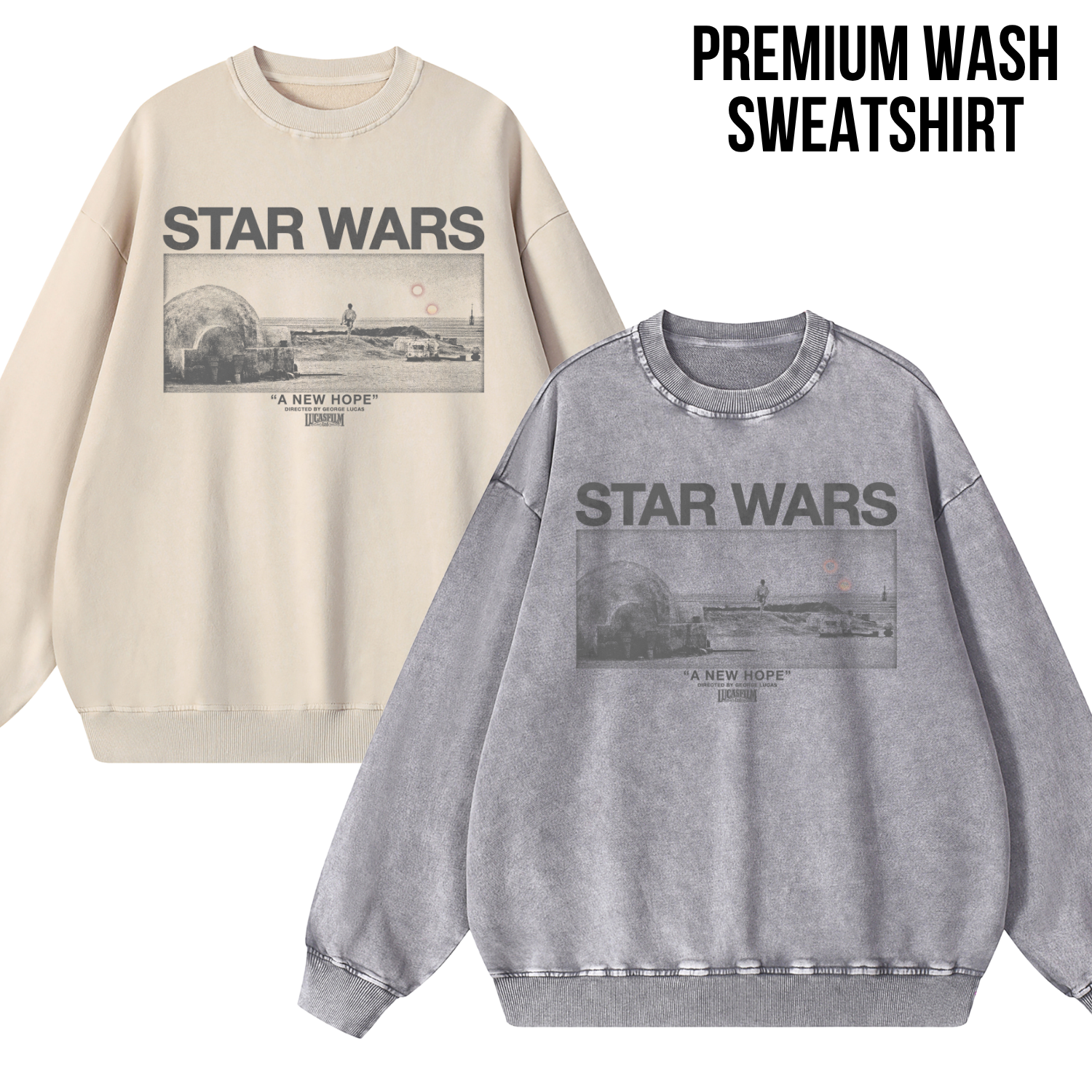 Star Wars A New Hope Shirt – Luke Skywalker Tatooine Twin Suns Tee