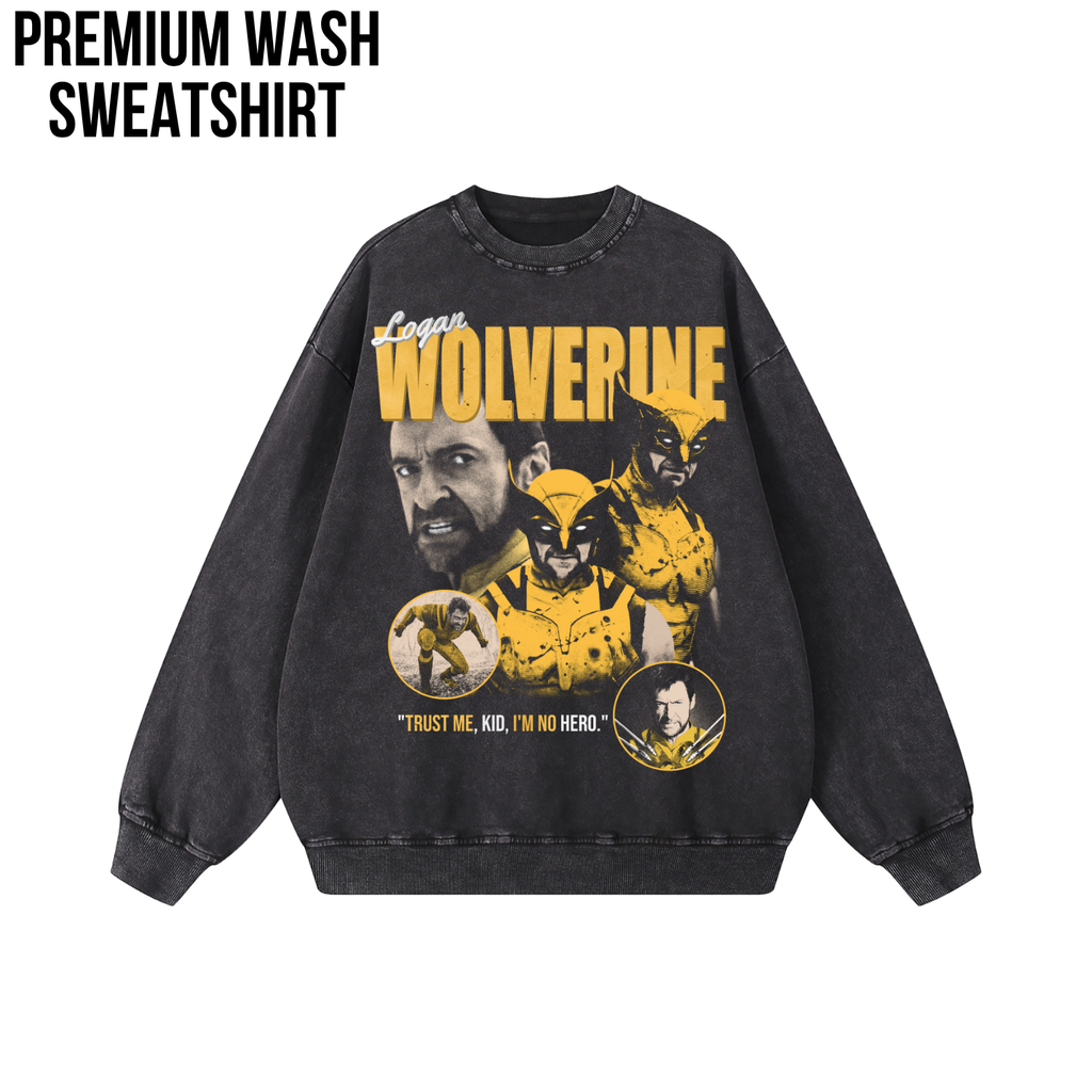 Wolverine Shirt – Logan Wolverine Trust Me Kid I'm No Hero Collage Tee, Hugh Jackman Wolverine Fan Gift, X-Men Wolverine Graphic Shirt, Marvel Mutant Tee