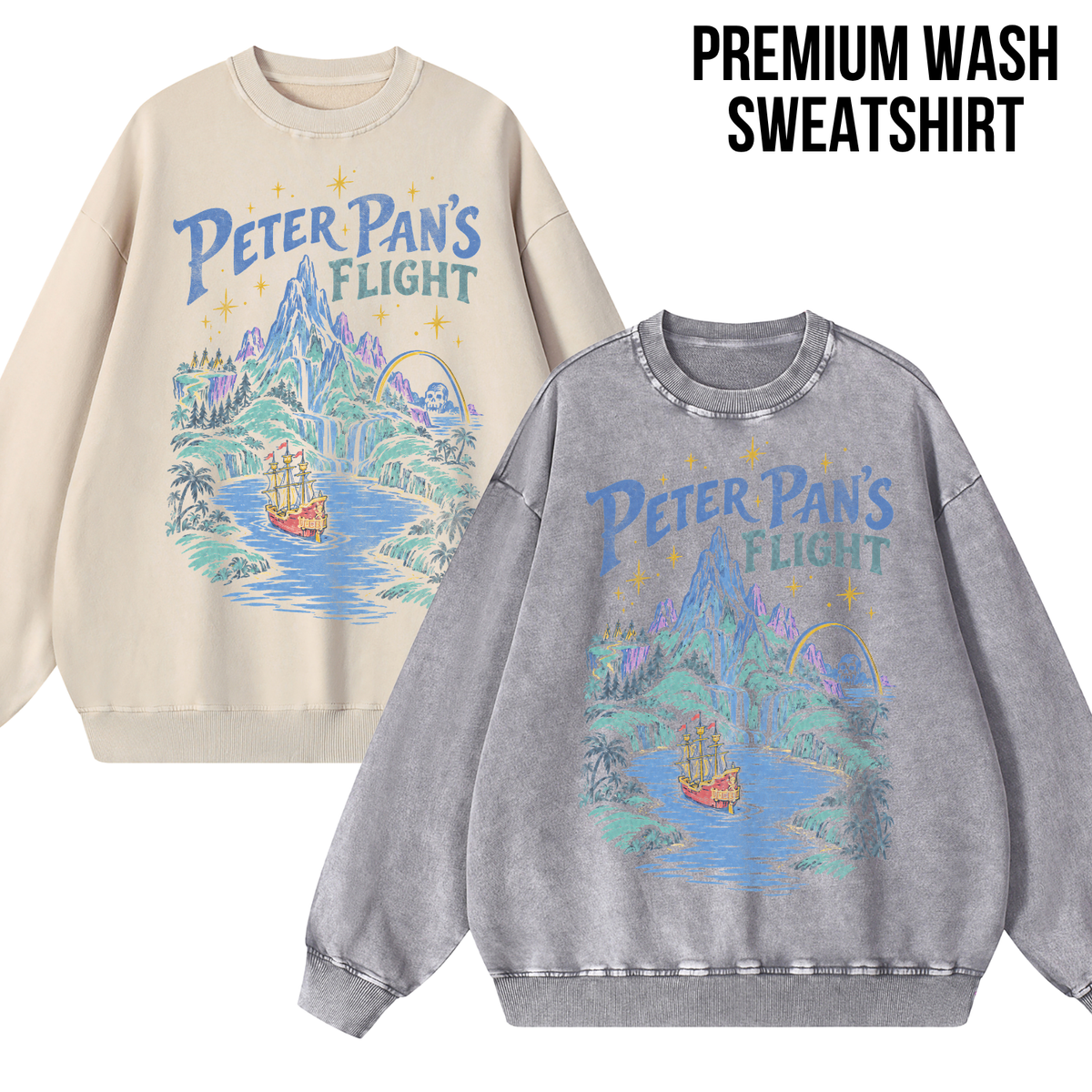 Peter Pan's Flight Shirt – Disney Peter Pan's Flight Neverland Vintage Graphic Shirt, Pirate Ship Ride Tee, Disney Parks Fan Gift, Disneyland Attraction Merch