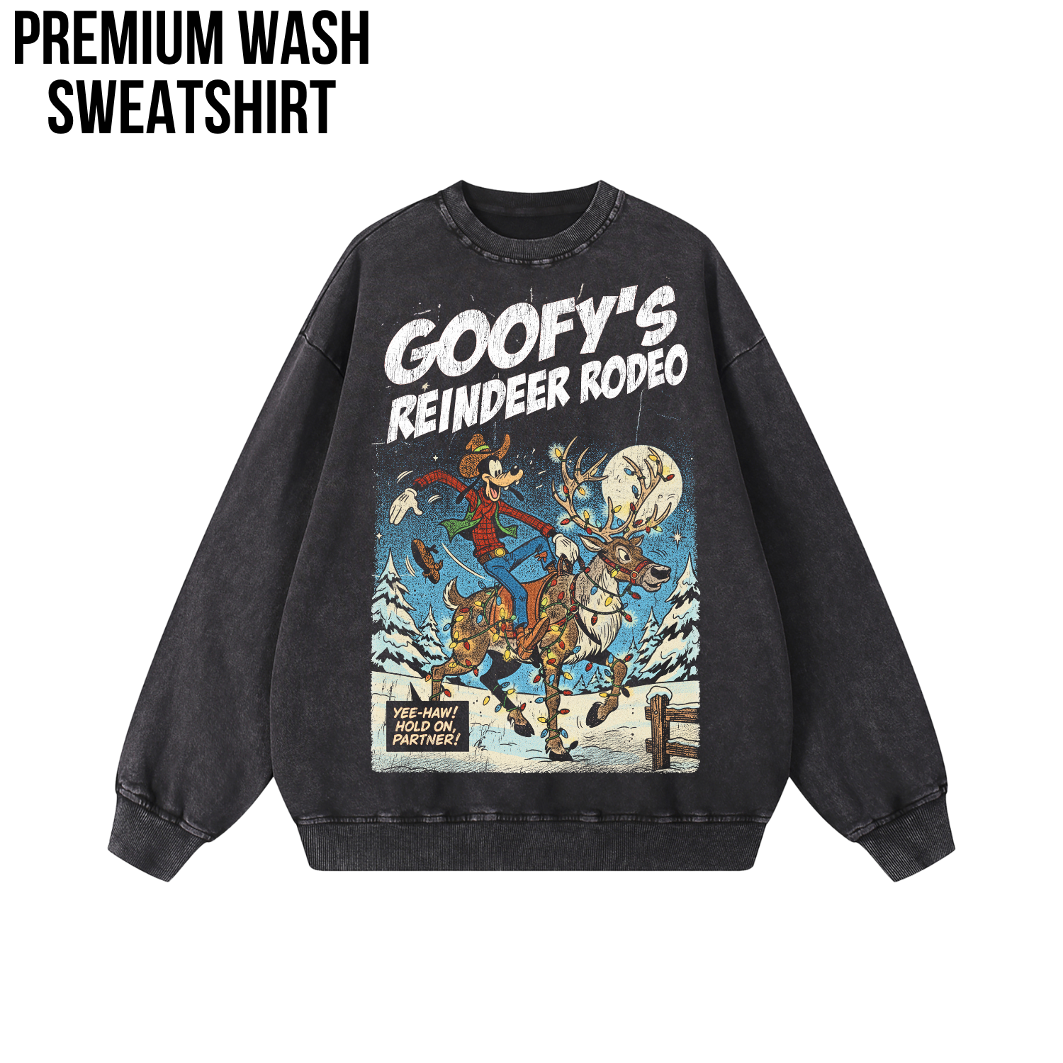 Goofy Reindeer Rodeo Shirt – Vintage Christmas Disney Graphic