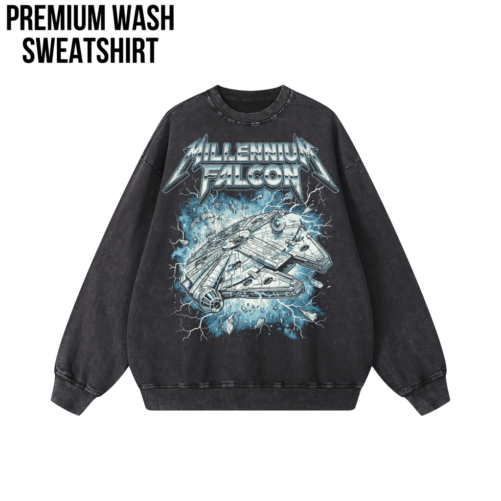 Millennium Falcon Heavy Metal Shirt — Star Wars Vintage Metal Band Tee