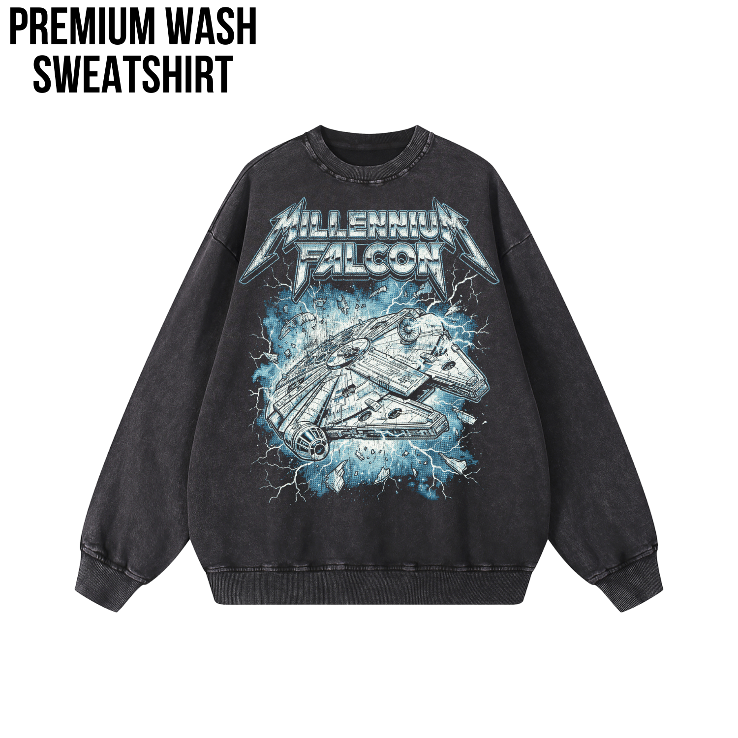 Millennium Falcon Heavy Metal Shirt — Star Wars Vintage Metal Band Tee