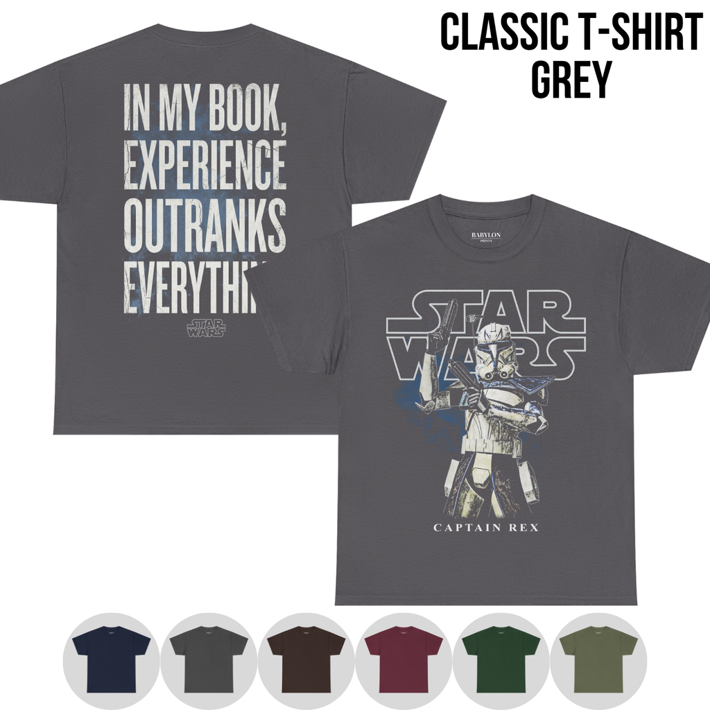 Star Wars Captain Rex Shirt – In My Book Experience Outranks Everything Tee