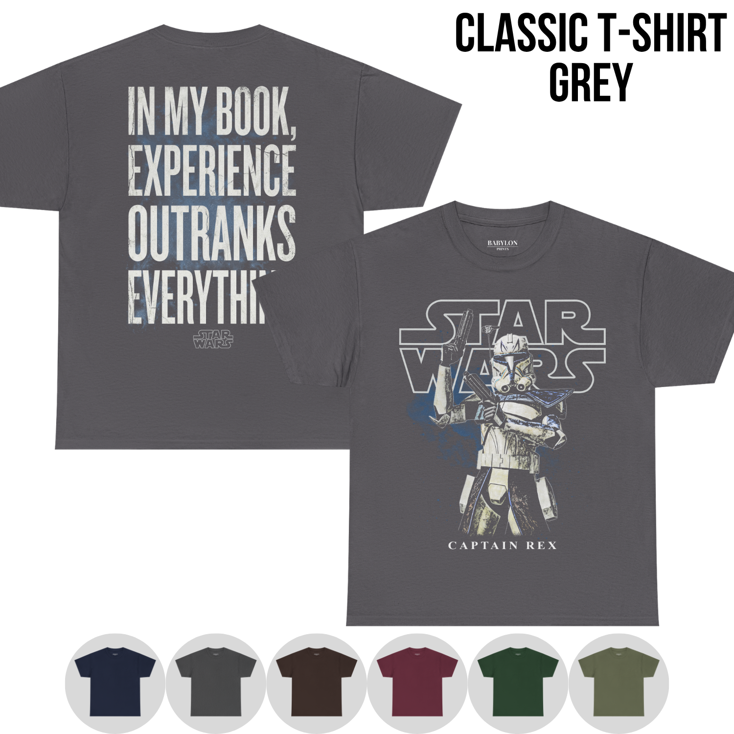 Star Wars Captain Rex Shirt – In My Book Experience Outranks Everything Tee
