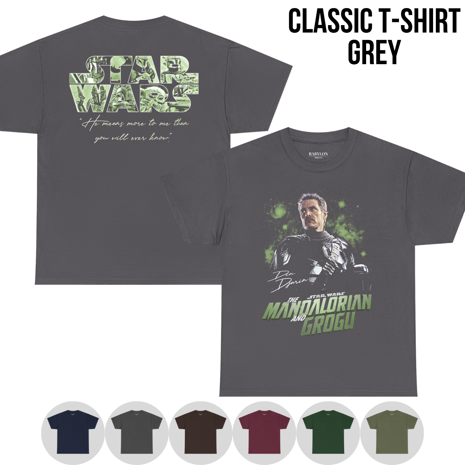 Mandalorian & Grogu Shirt – Star Wars Vintage Tee