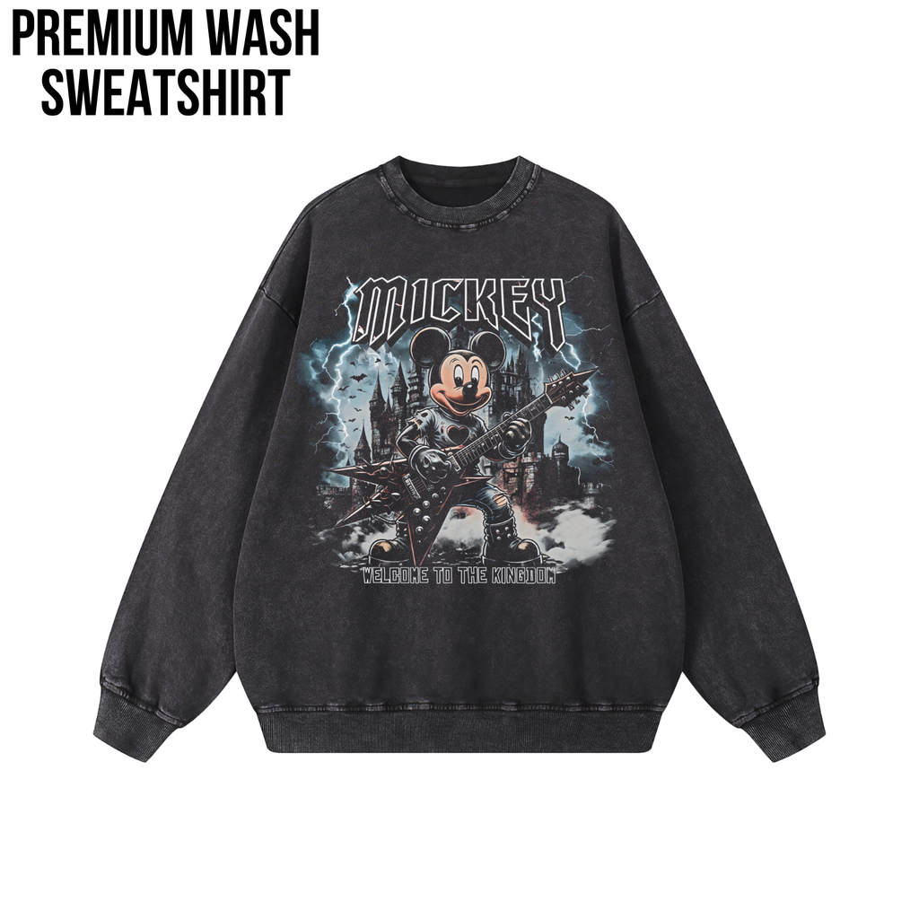 Disney Mickey Mouse Shirt – Welcome To The Kingdom Rock Tee, Mickey Mouse Heavy Metal Graphic Tee