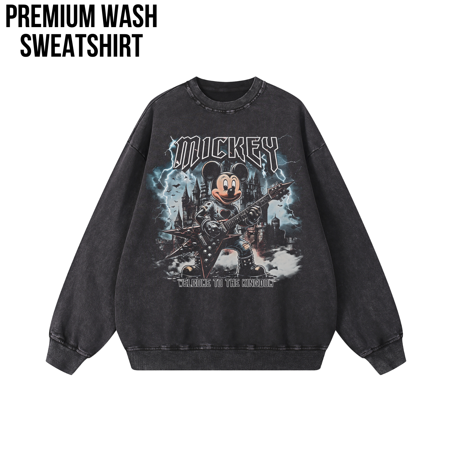 Disney Mickey Mouse Shirt – Welcome To The Kingdom Rock Tee, Mickey Mouse Heavy Metal Graphic Tee