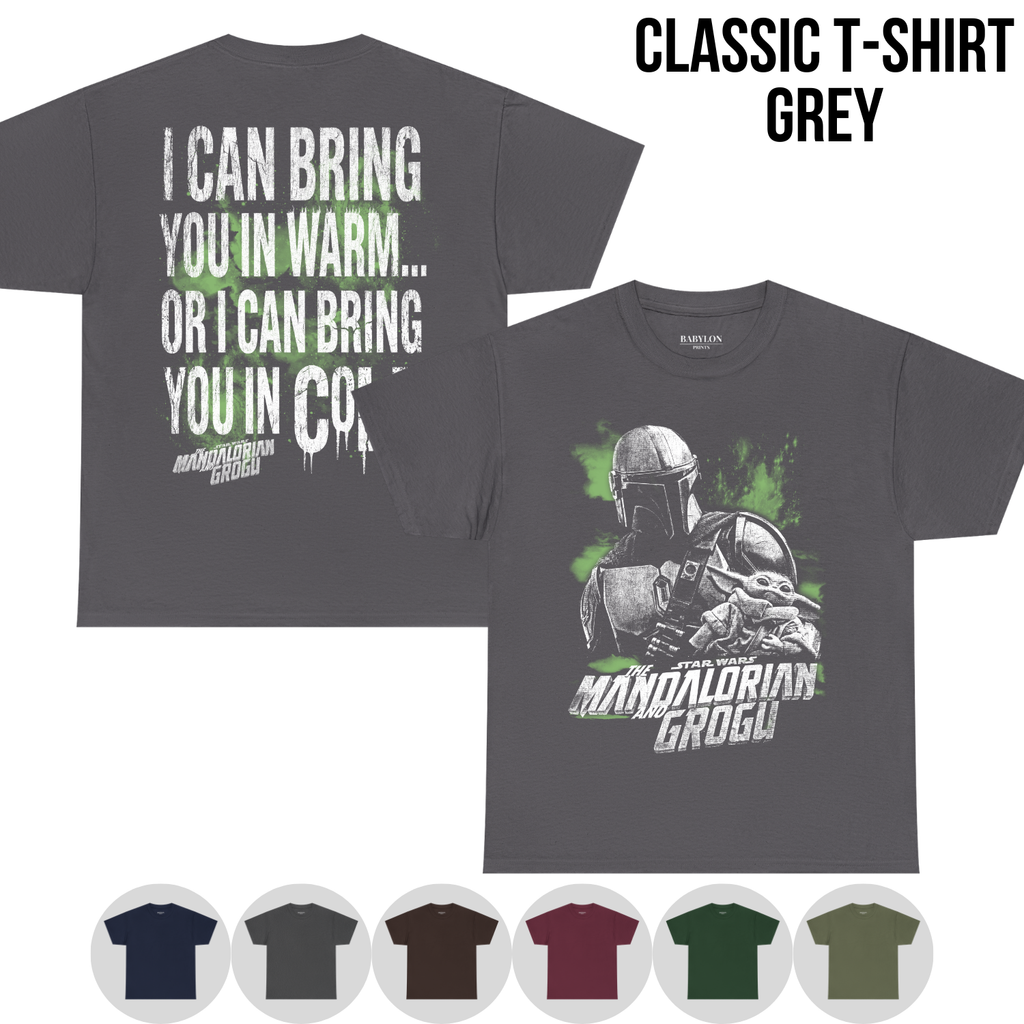 Mandalorian and Grogu Shirt: Din Djarin Star Wars Tee