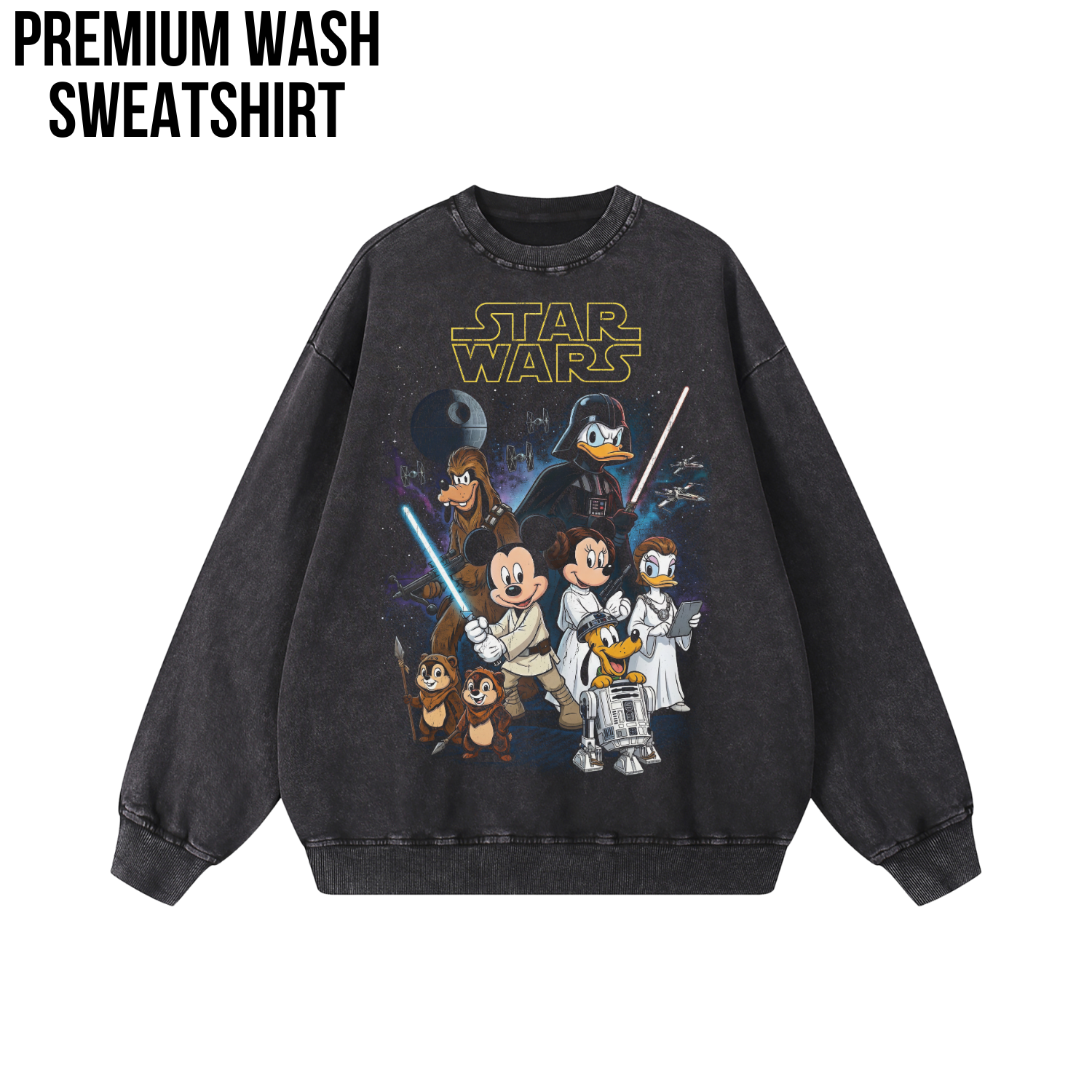 Vintage Disney Star Wars Shirt — Mickey Jedi Crossover Graphic