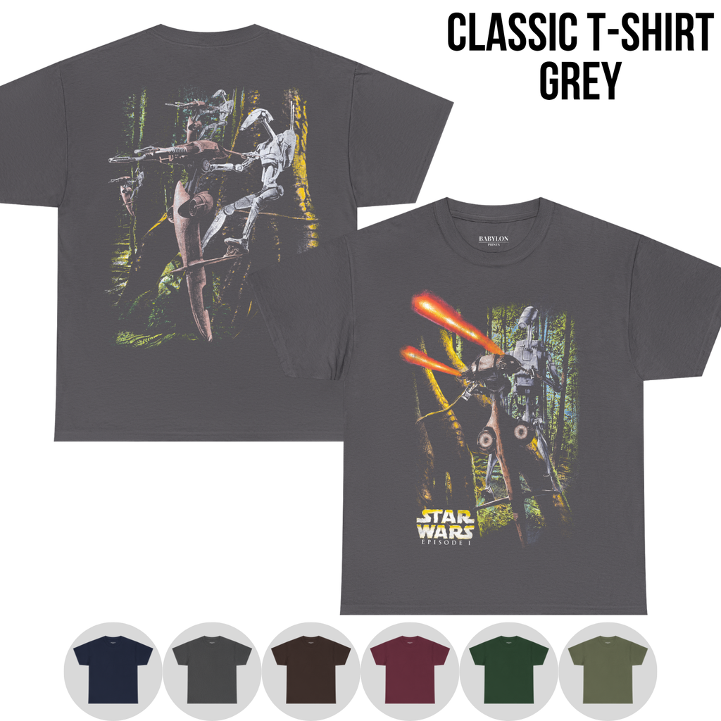 Star Wars Episode I Shirt – Star Wars The Phantom Menace Battle Droid STAP Double Sided Tee, Star Wars Fan Gift, Episode I Graphic Shirt, Star Wars Prequel Shirt