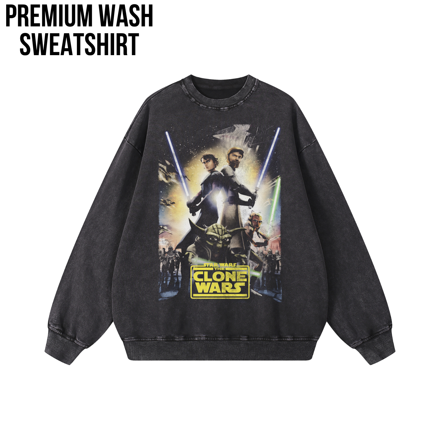 Star Wars The Clone Wars Shirt – Anakin Obi-Wan Ahsoka Yoda Graphic Tee