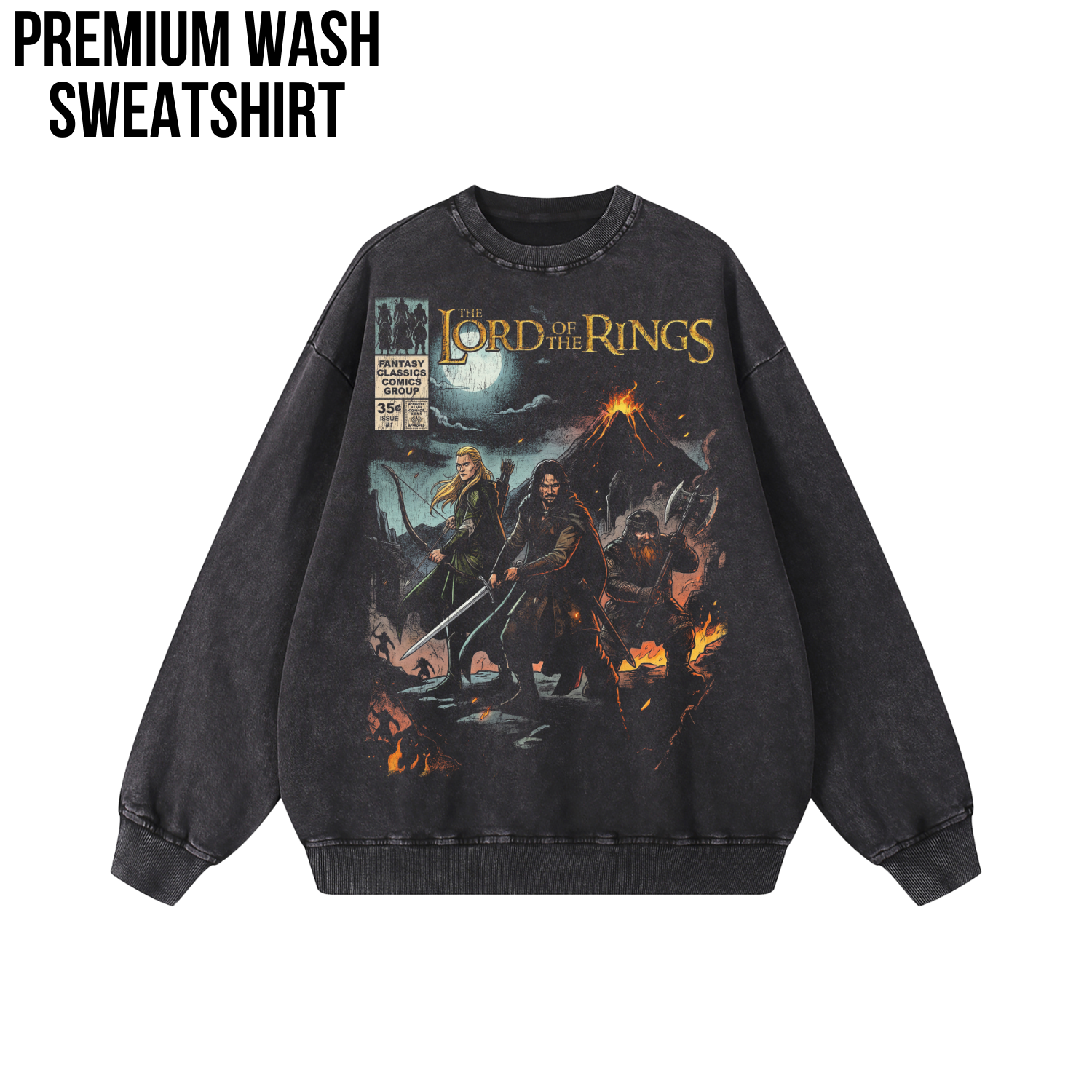 Lord of the Rings Comic Shirt – Aragorn, Legolas & Gimli Vintage Tee