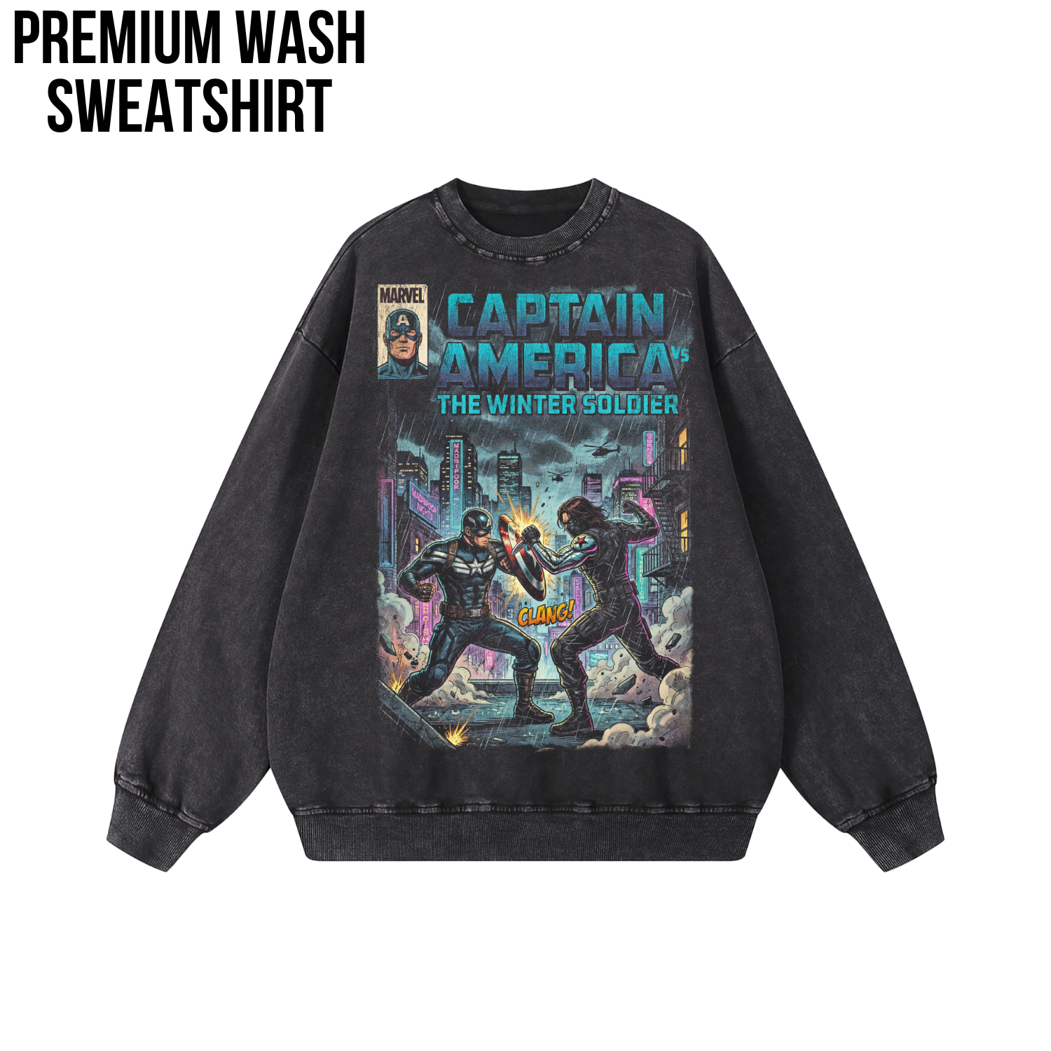 Captain America vs The Winter Soldier Shirt — Vintage Marvel Comic Cover Tee