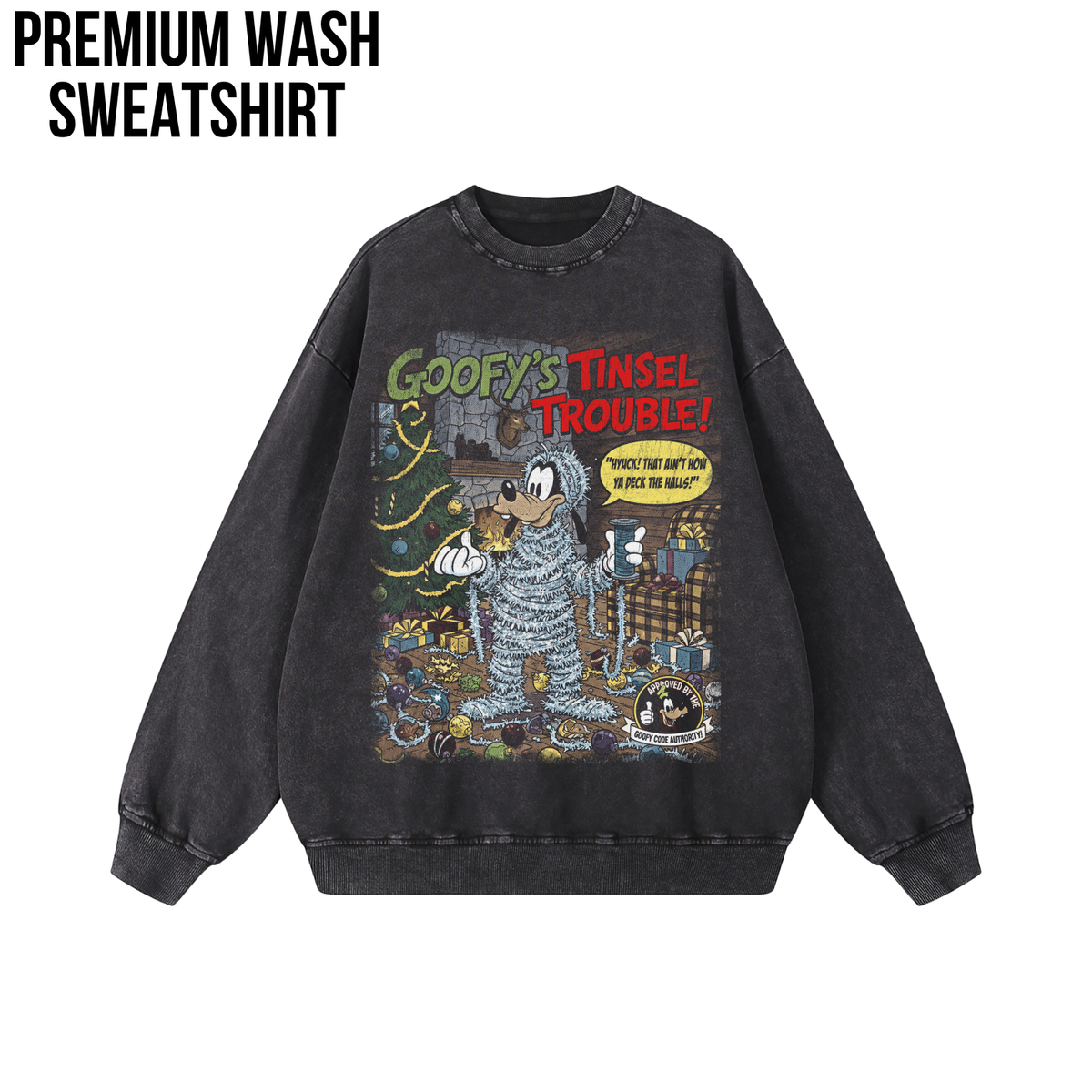 Goofy Christmas Shirt – Goofy's Tinsel Trouble Vintage Comic Graphic Shirt, Disney Goofy Holiday Fan Gift, Disney Christmas Comic Shirt, Disney Holiday Merch