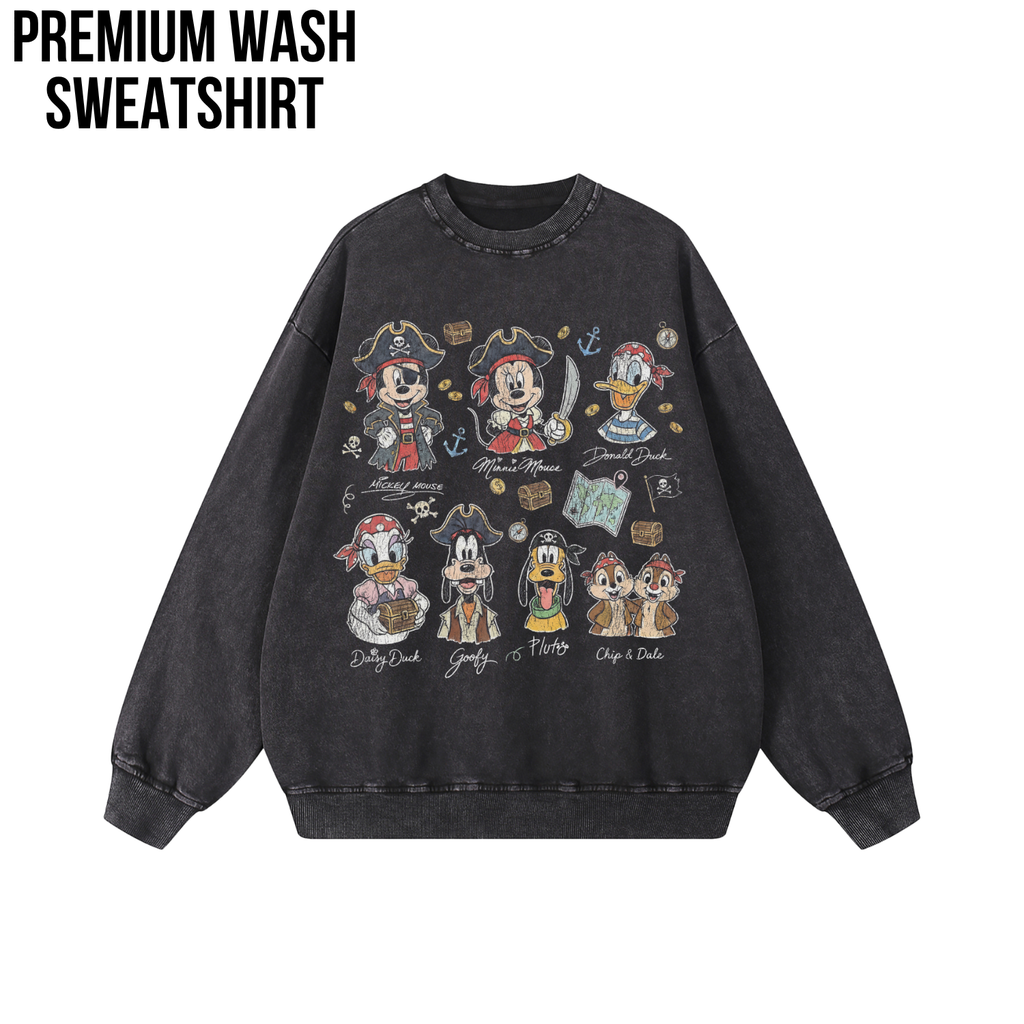 Disney Pirate Shirt – Mickey Mouse Minnie Goofy Donald Daisy Pluto Chip Dale Pirate Crew Tee, Disney Characters Pirate Shirt, Disney Fan Gift, Disney Vacation Shirt