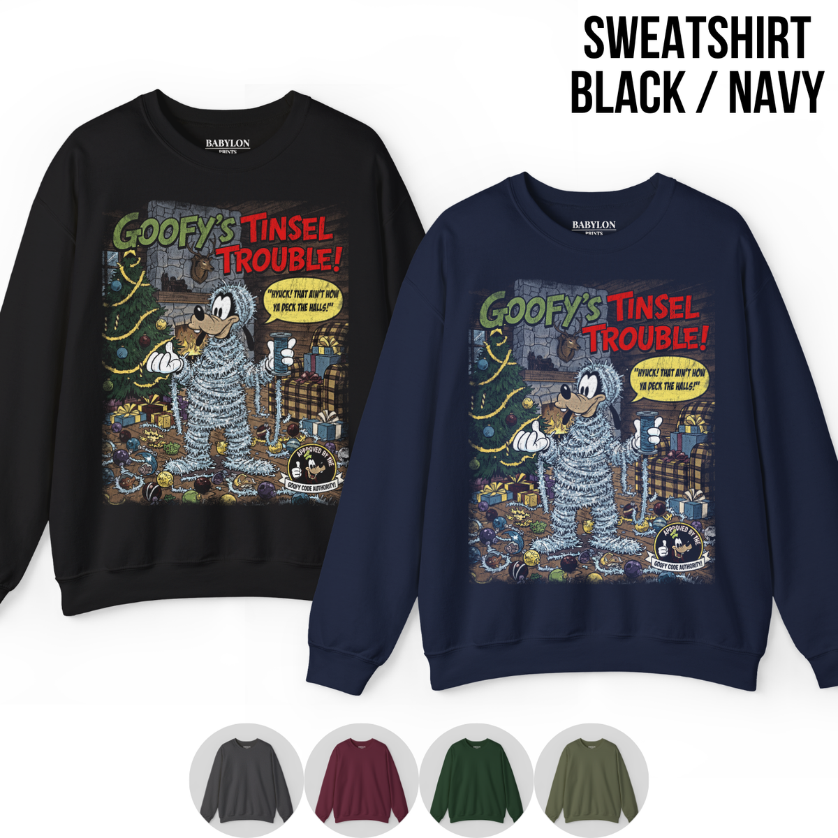 Goofy Christmas Shirt – Goofy's Tinsel Trouble Vintage Comic Graphic Shirt, Disney Goofy Holiday Fan Gift, Disney Christmas Comic Shirt, Disney Holiday Merch