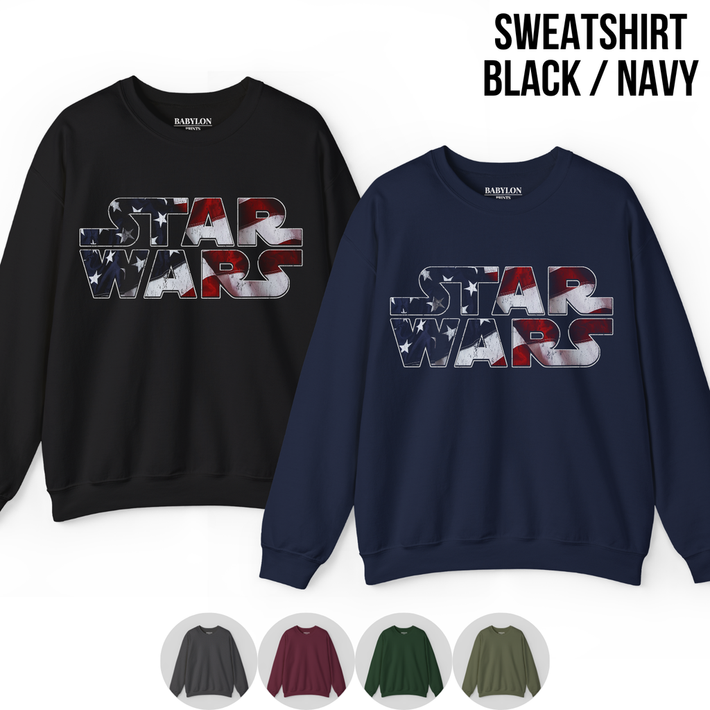 Star Wars Shirt – American Flag Logo Graphic Tee, Star Wars Fan Gift, 4th of July Star Wars Shirt, Galaxy's Edge Disney Shirt