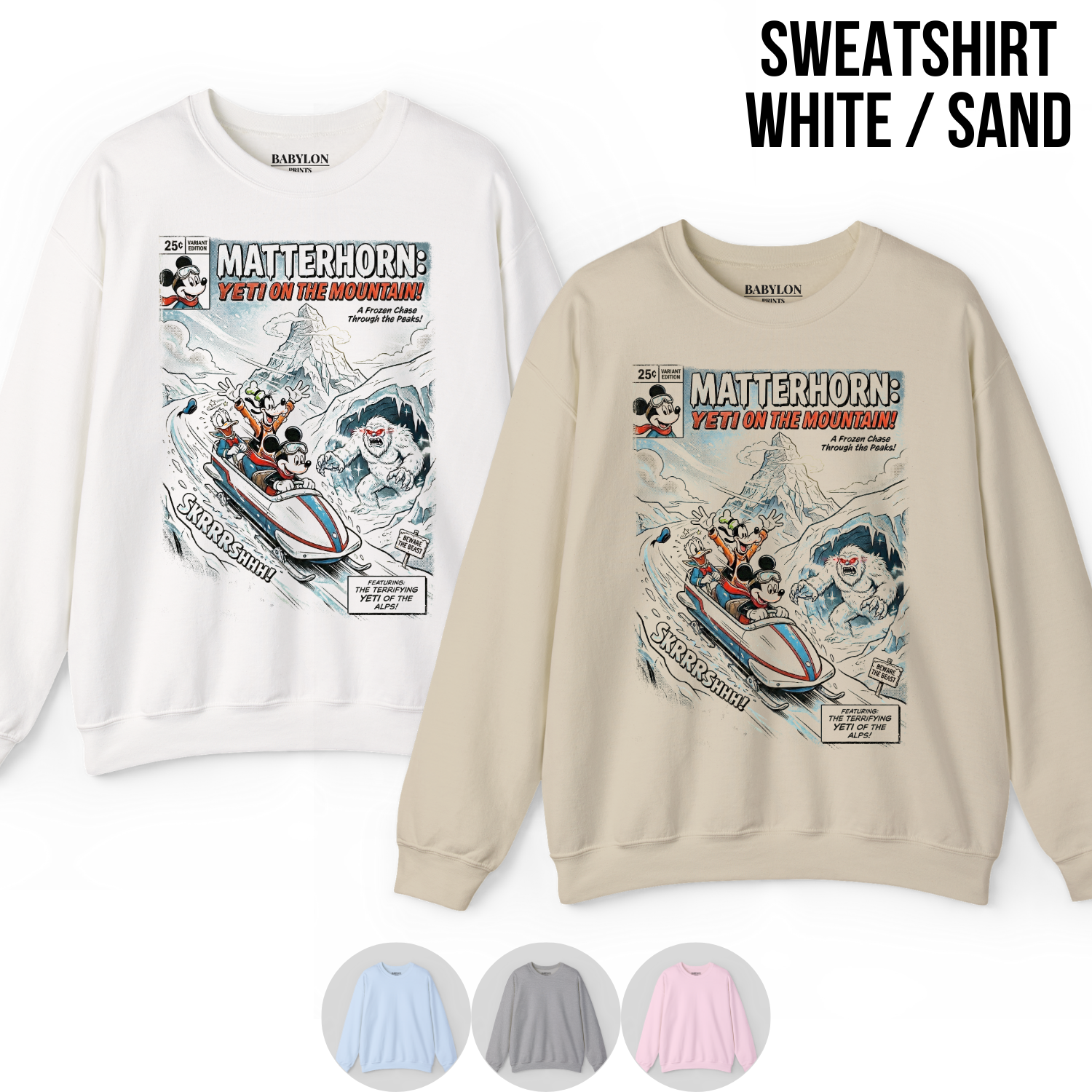 Disney Matterhorn Bobsleds Shirt - Mickey Donald Goofy Graphic