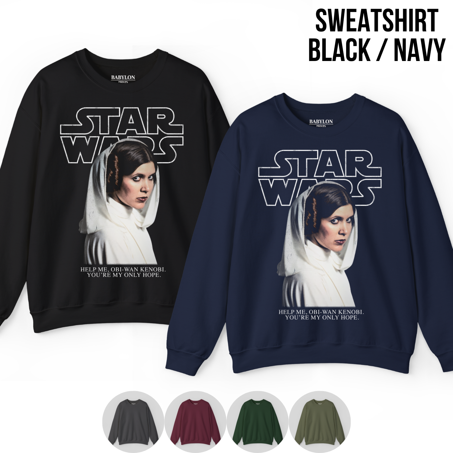 Star Wars Princess Leia Shirt – You're My Only Hope Tee, Star Wars Original Trilogy Shirt