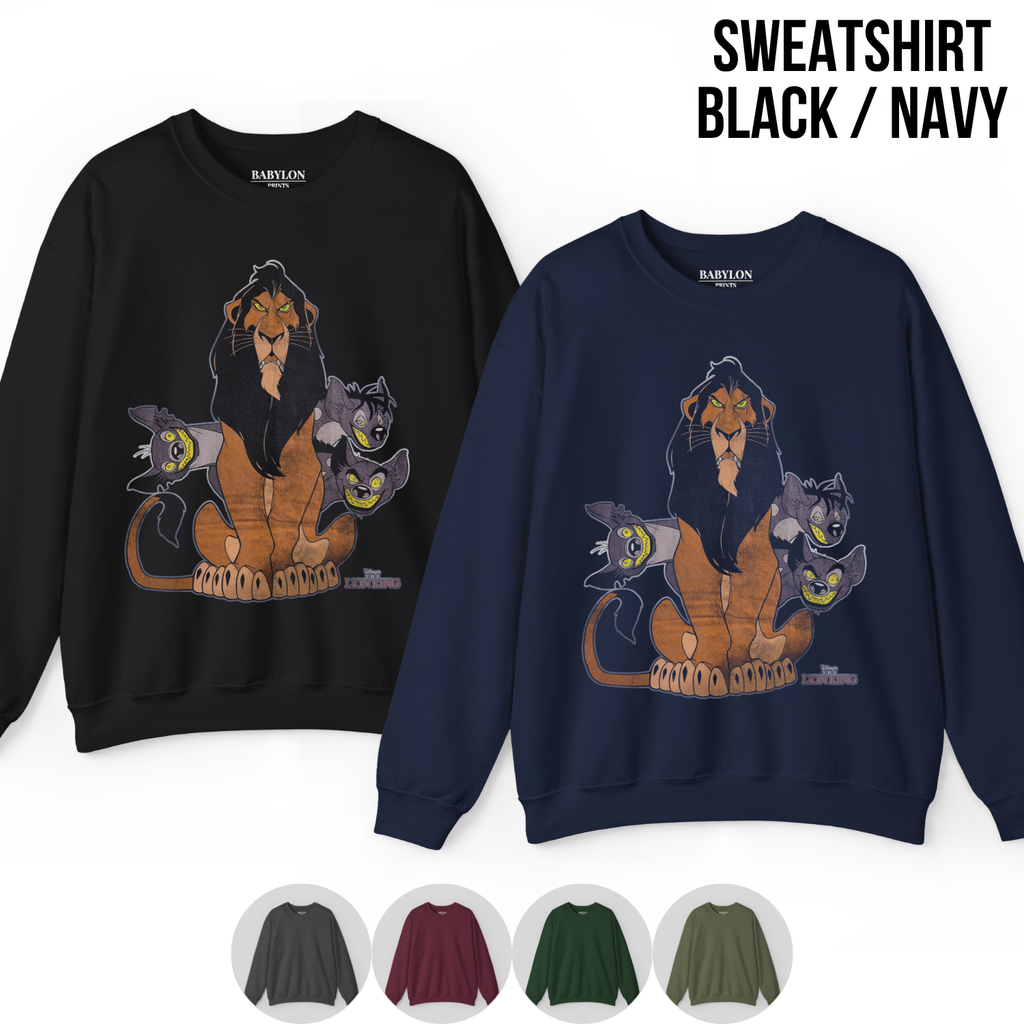 Lion King Scar Shirt – Disney Lion King Scar and Hyenas Graphic Tee, Scar Disney Villain Fan Gift, Lion King Shirt, Disney Villain Shirt